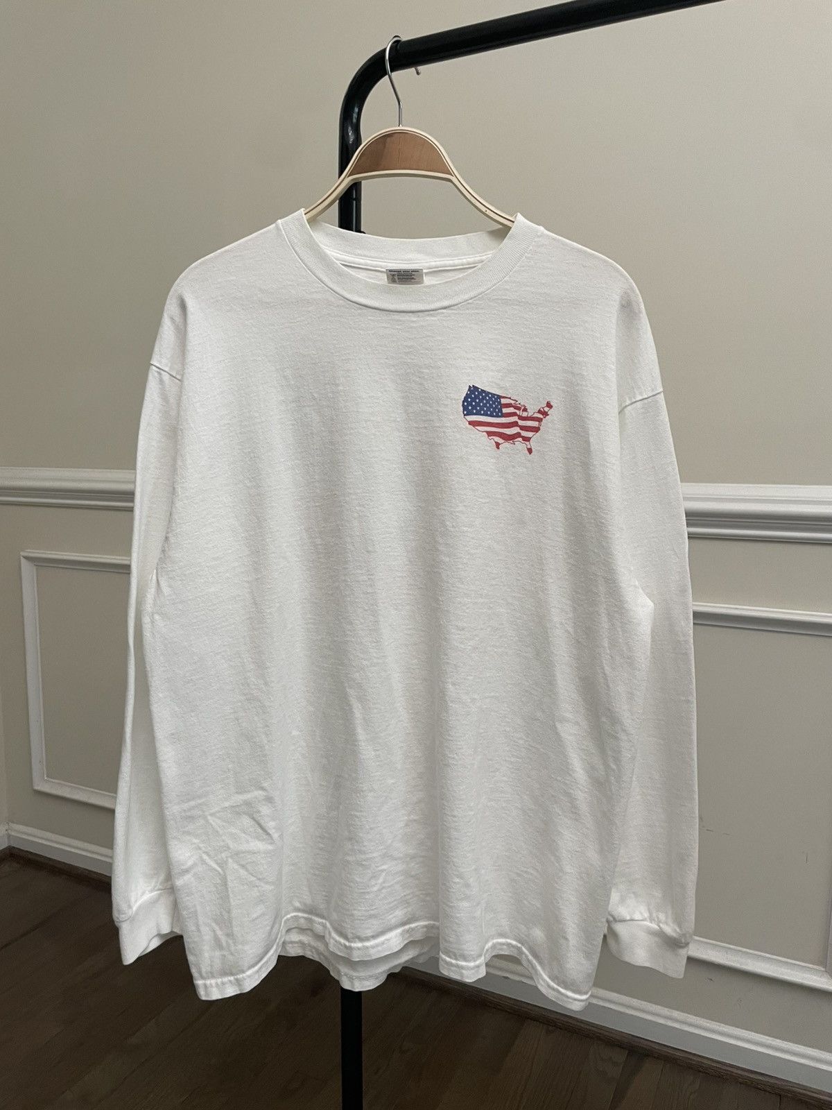 Vintage Vintage 90s White Graphic Army Tee Unsoundrags Hanes Size US XL / EU 56 / 4 - 3 Thumbnail