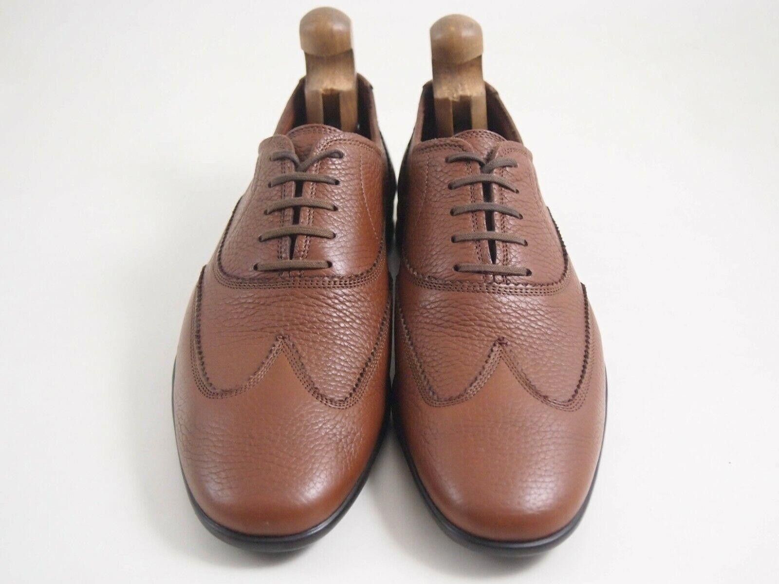 Salvatore Ferragamo Ferragamo Wingtip Oxford Brown Leather US 9.5 EU 42.5 Size US 9.5 / EU 42-43 - 3 Thumbnail