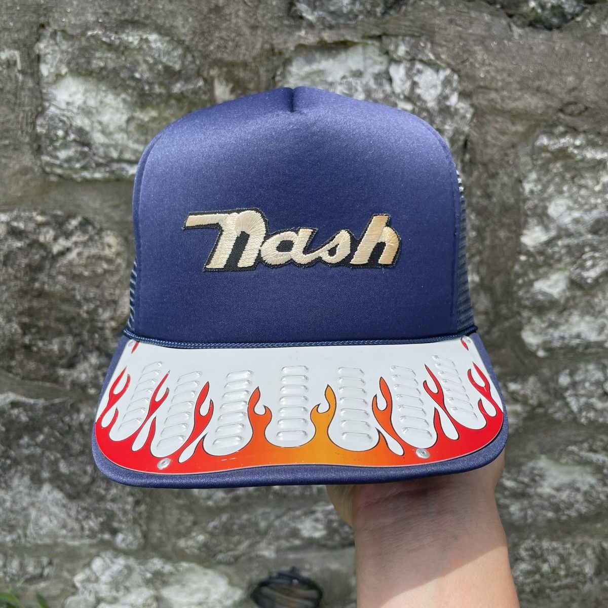 Other Vintage Nash Motors Flame Metal Brim Trucker Hat Snapback Size ONE SIZE - 1 Thumbnail