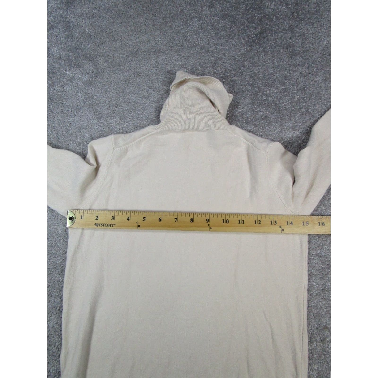 Zara VINTAGE Zara Sweater Pullover Women Small Beige Knit Turtleneck 90s Fashion Womens Size S / US 4 / IT 40 - 5 Thumbnail