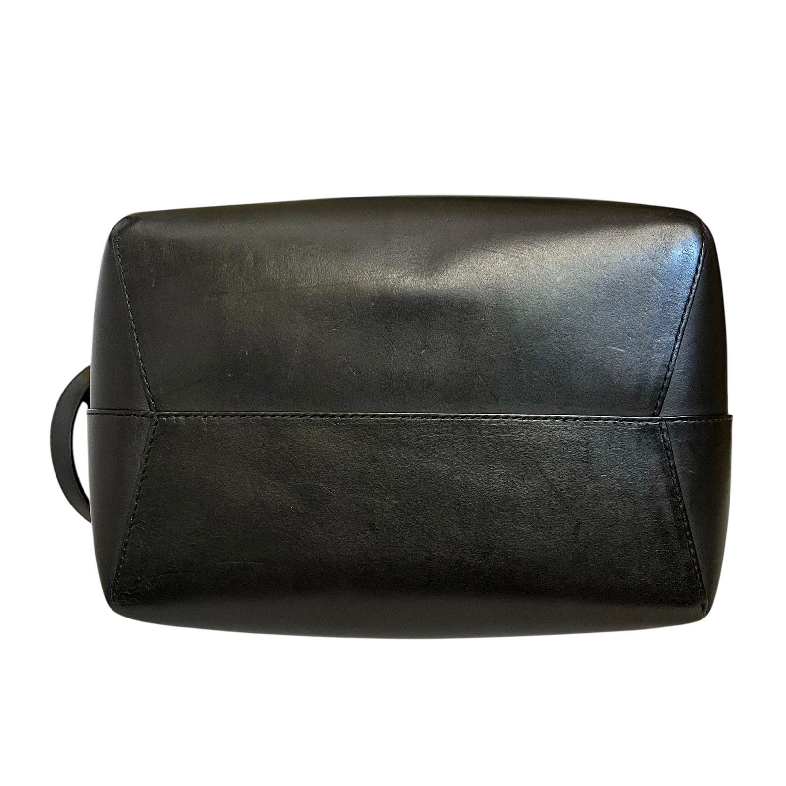 Mansur Gavriel Mansur Gavriel Black Red Leather Drawstring Bucket Bag Size ONE SIZE - 6 Thumbnail