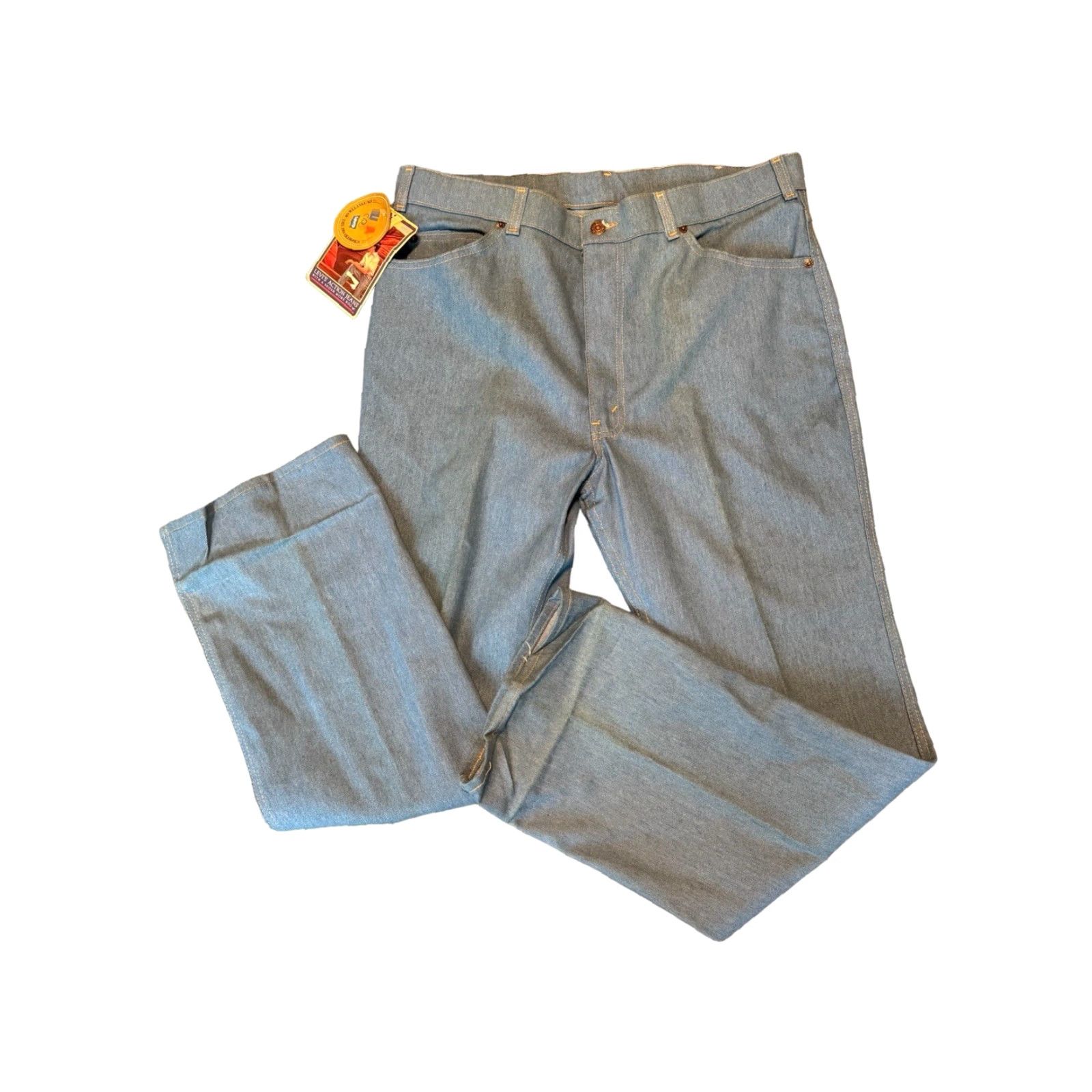 Levi's VINTAGE Levi’s Jeans 38x31 Blue Medium Wash Straight Made In USA Mens Jeans 5-Pocket Denim Cowboy USA Regular We Size US 38 / EU 54 - 5 Thumbnail