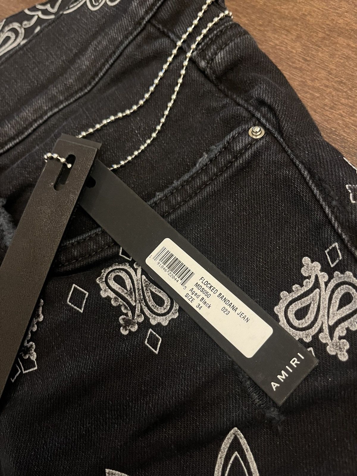 Amiri Amiri Black Bandana Jeans Size US 34 / EU 50 - 3 Thumbnail