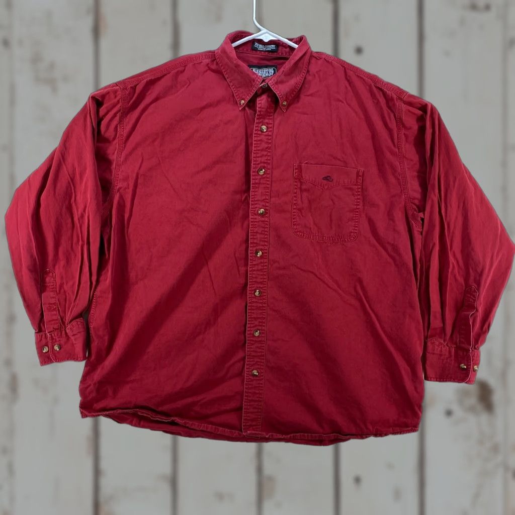 Vintage Resistol Rodeo Gear Long Sleeve Button Up Red Shirt Mens XL 100% Cotton Size US XL / EU 56 / 4 - 1 Thumbnail