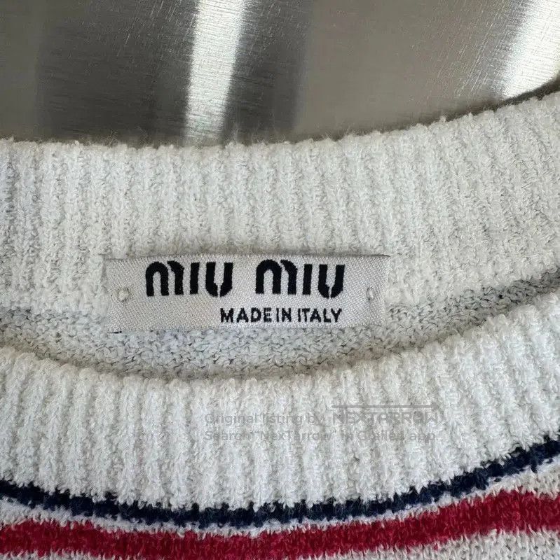 Miu Miu Miu Miu Striped Short Sleeve T-Shirt . Size M / US 6-8 / IT 42-44 - 3 Thumbnail