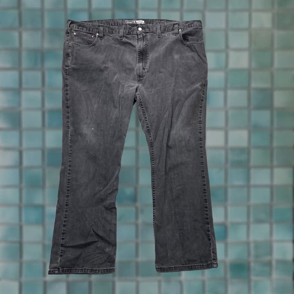 Carhartt Carhartt Mens Jeans Gray Relaxed Straight Rugged Flex Stretch Denim Cotton 50x30 Size US 34 / EU 50 - 1 Thumbnail