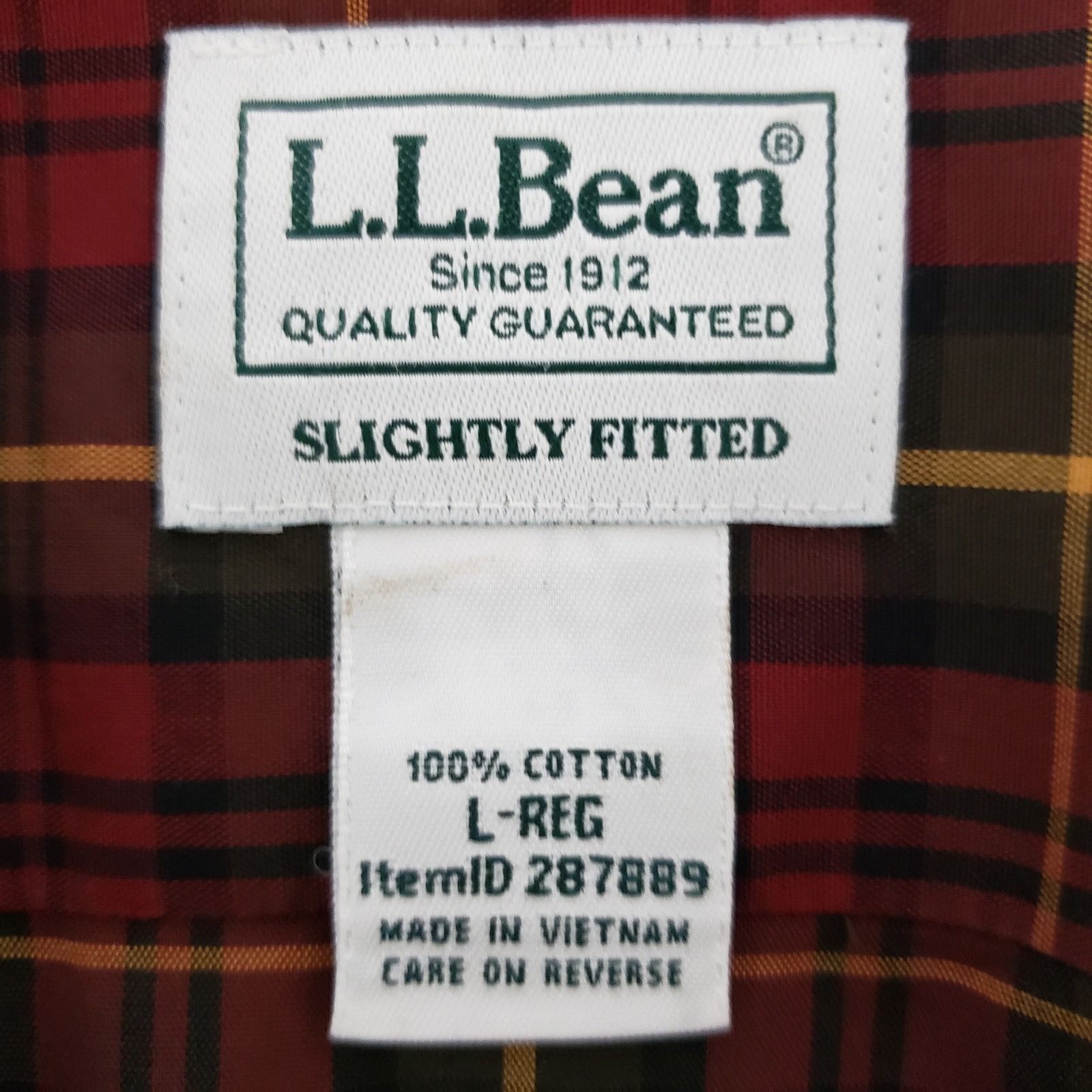 L.L. Bean L.L. Bean Shirt Slightly Fitted Tartan Plaid L/S Button Down Size US L / EU 52-54 / 3 - 11 Thumbnail