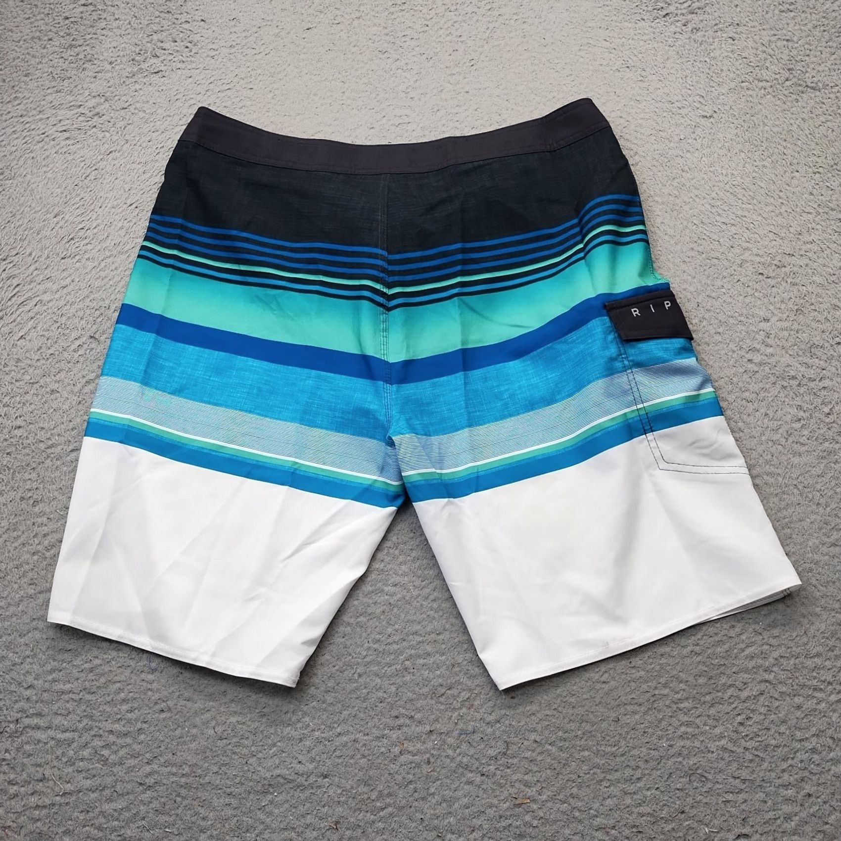 Rip Curl RIP CURL Board Shorts Mens 36 Multi Striped Swimwear Drawstring Pockets Short Bottom Mens Size 36 Multicolor 100% Polyester Size US 36 / EU 52 - 2 Thumbnail
