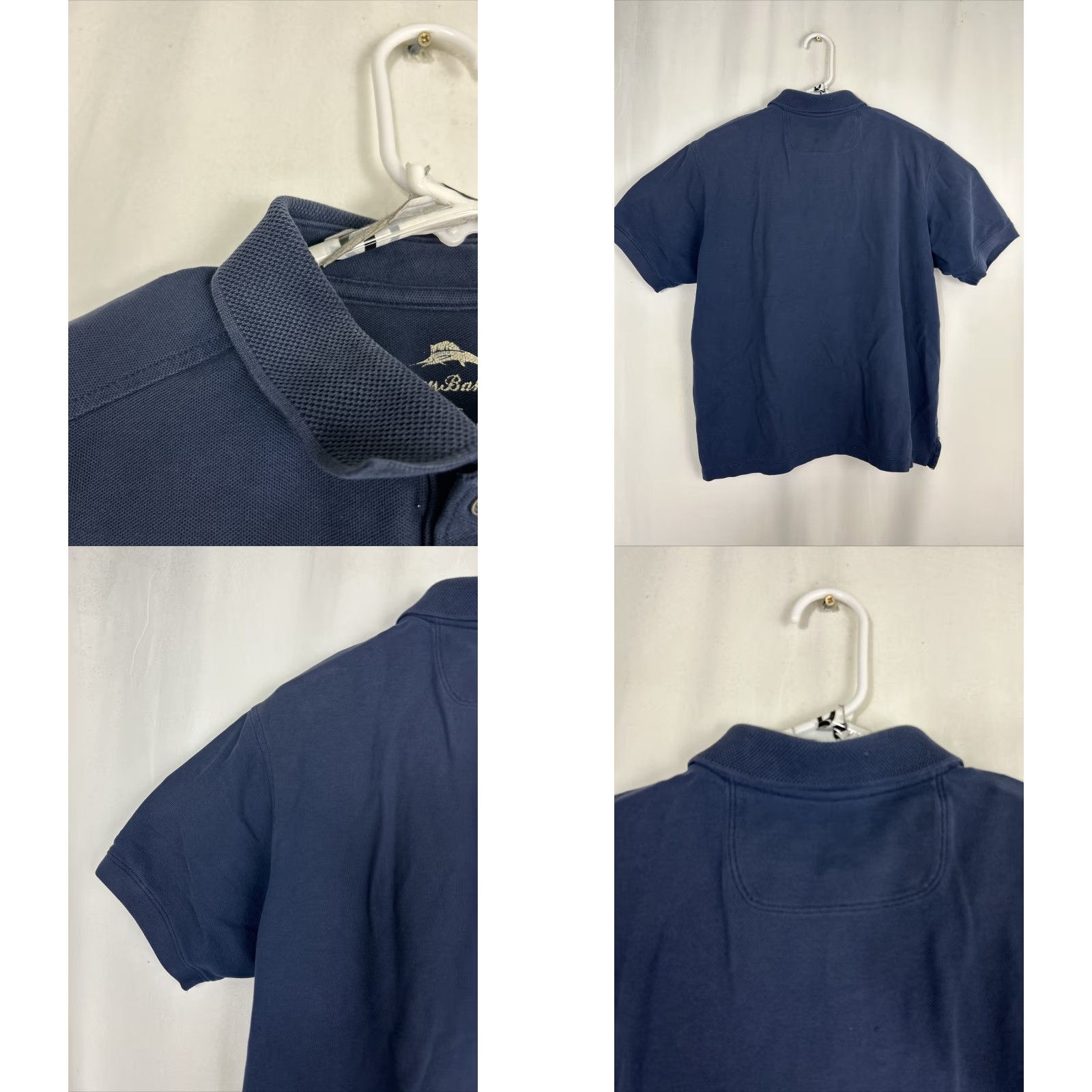 Tommy Bahama Tommy Bahama Polo Shirt Mens Large Short Sleeve Navy Blue Cotton Pullover Shirt Size US L / EU 52-54 / 3 - 8 Thumbnail