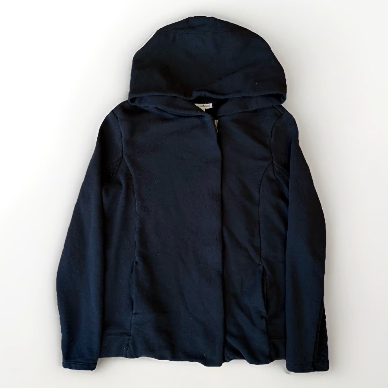 James Perse VINTAGE James Perse Jacket Women’s 4 Black Cotton Full Zip Asymmetrical Hoodie Fleece Size S / US 4 / IT 40 - 2 Thumbnail