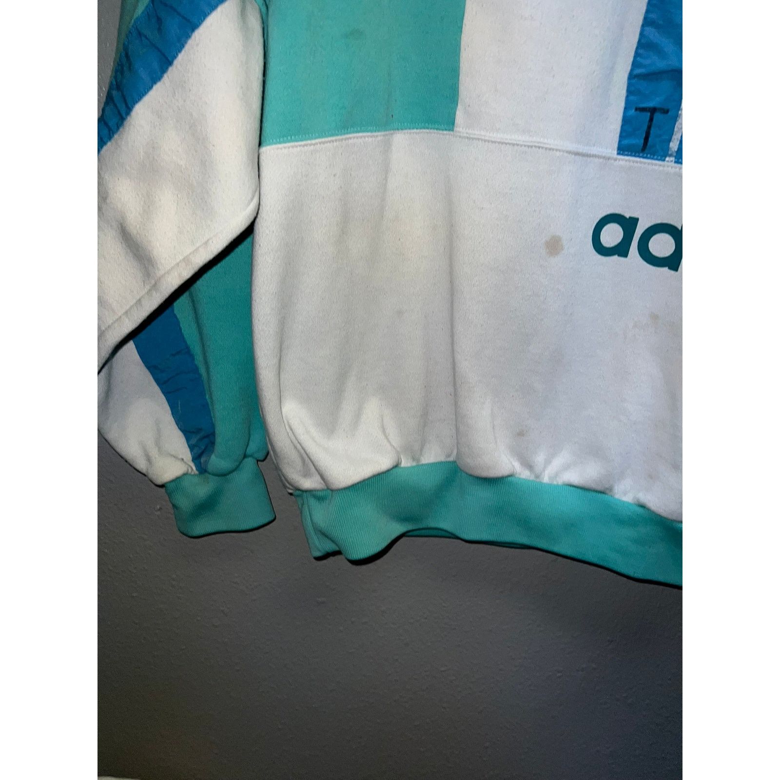 Vintage Vintage Team Adidas Sweatshirt 3 Striped White Crewneck M Size M / US 6-8 / IT 42-44 - 5 Thumbnail