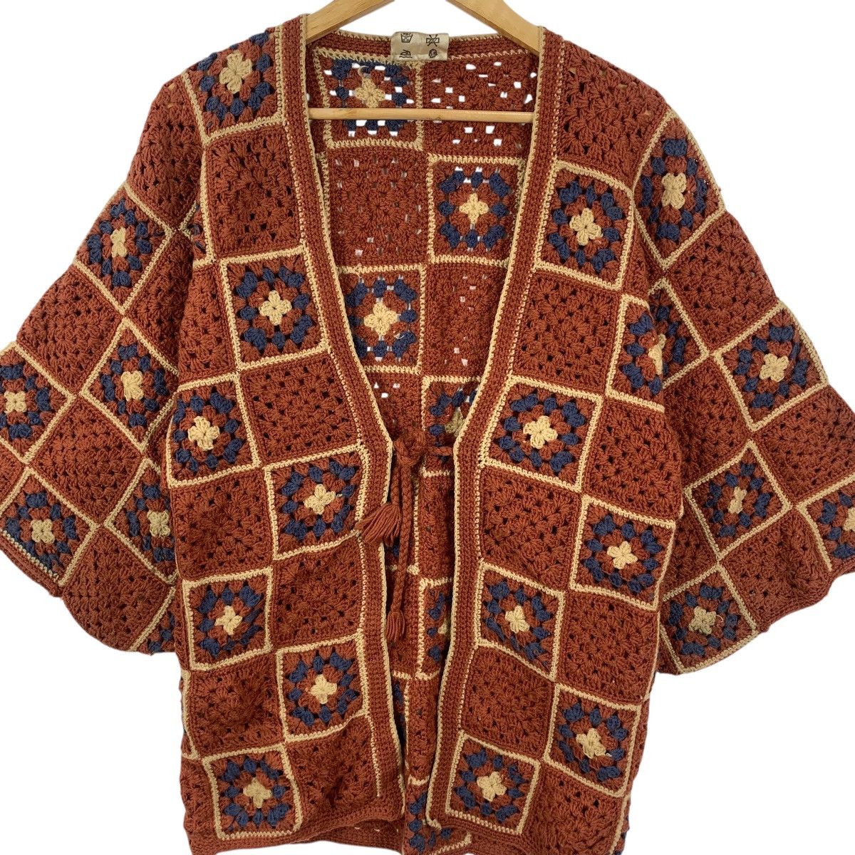 Vintage Vintage 70s KIMONO JAPAN DRAGON Ancient Geometric Coat Size M / US 6-8 / IT 42-44 - 5 Thumbnail