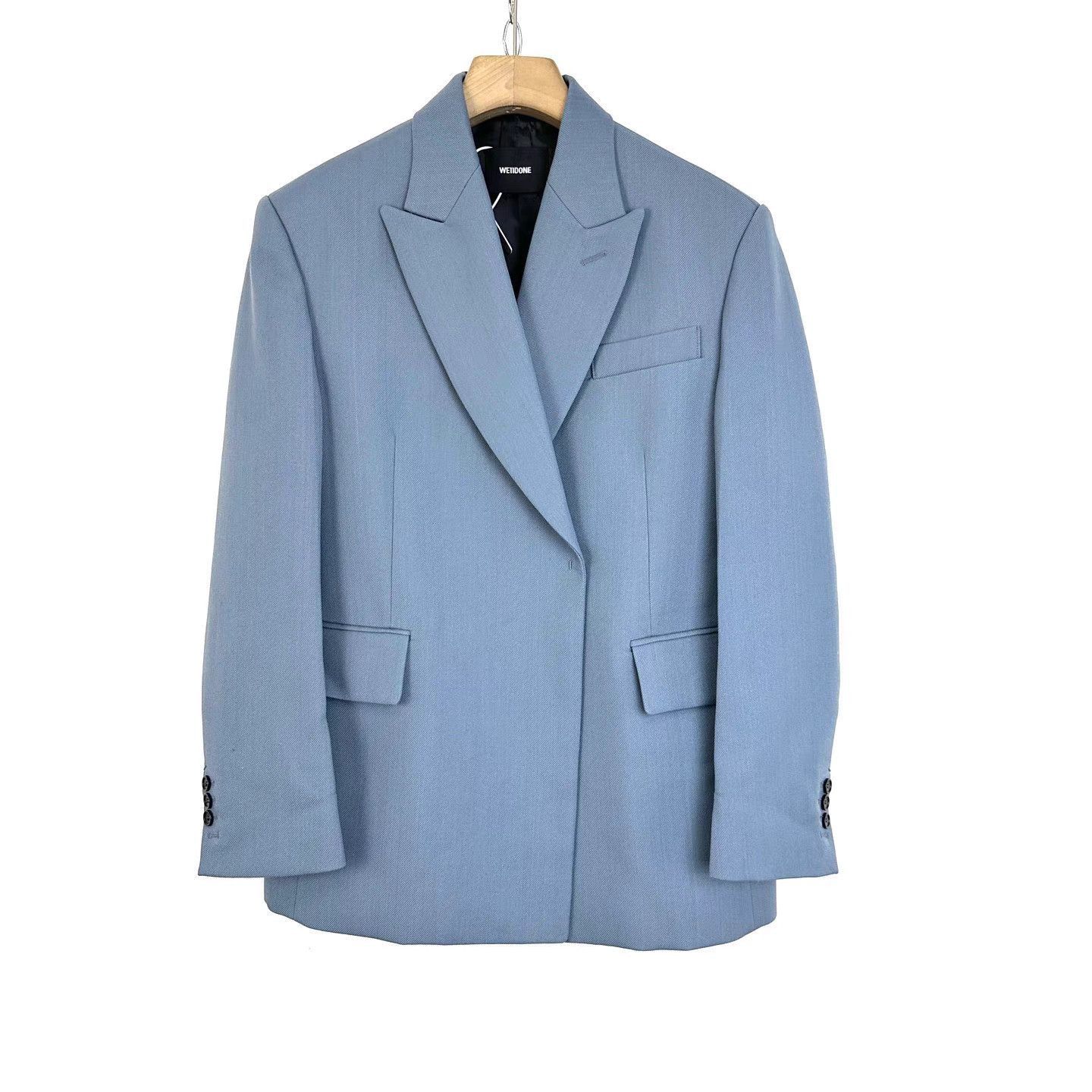 WE11DONE Blue Structured Blazer - XS Size US XS / EU 42 / 0 - 1 Thumbnail