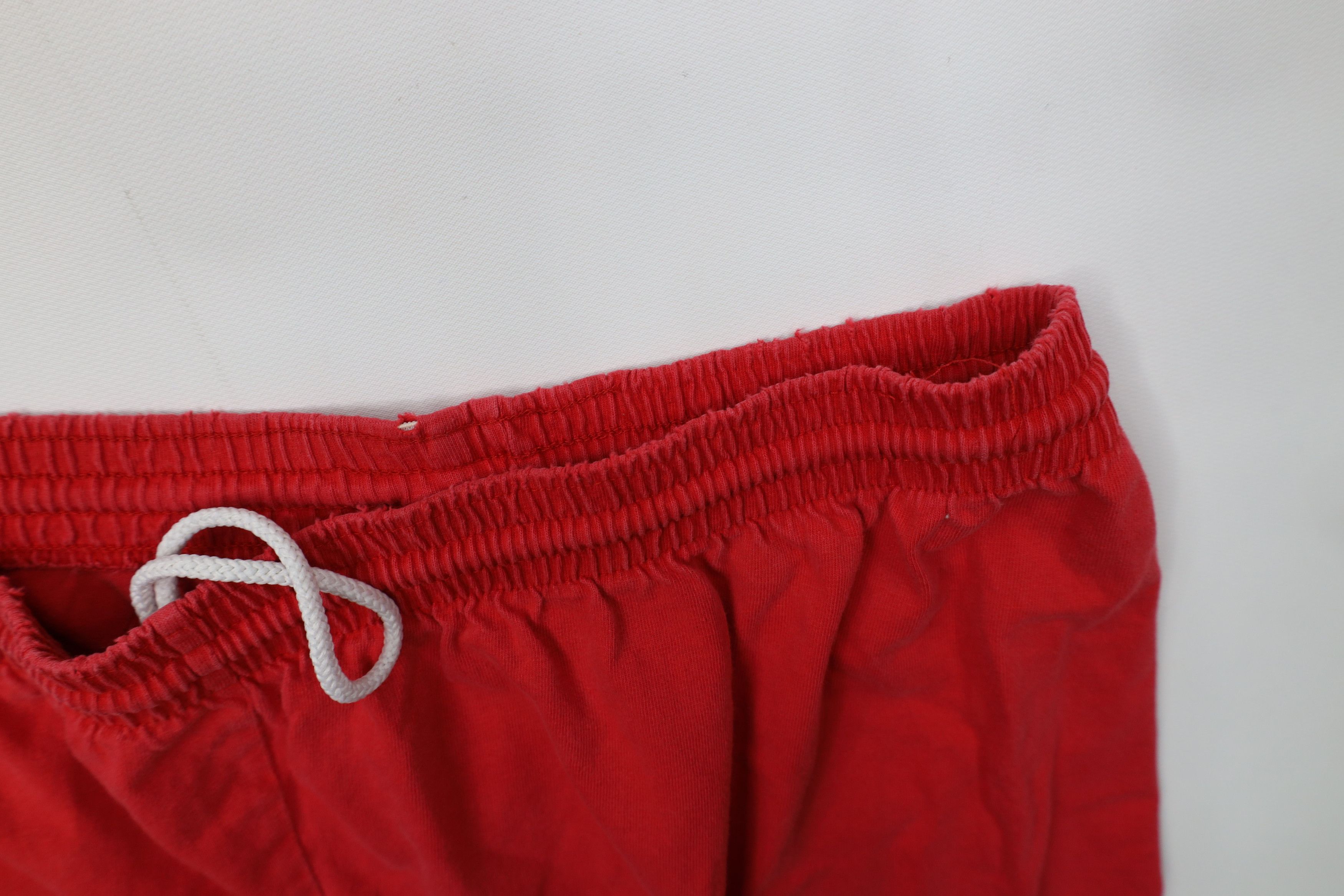 Vintage Vintage 90s Ohio State University Above Knee Shorts Red USA Size US 32 / EU 48 - 7 Thumbnail