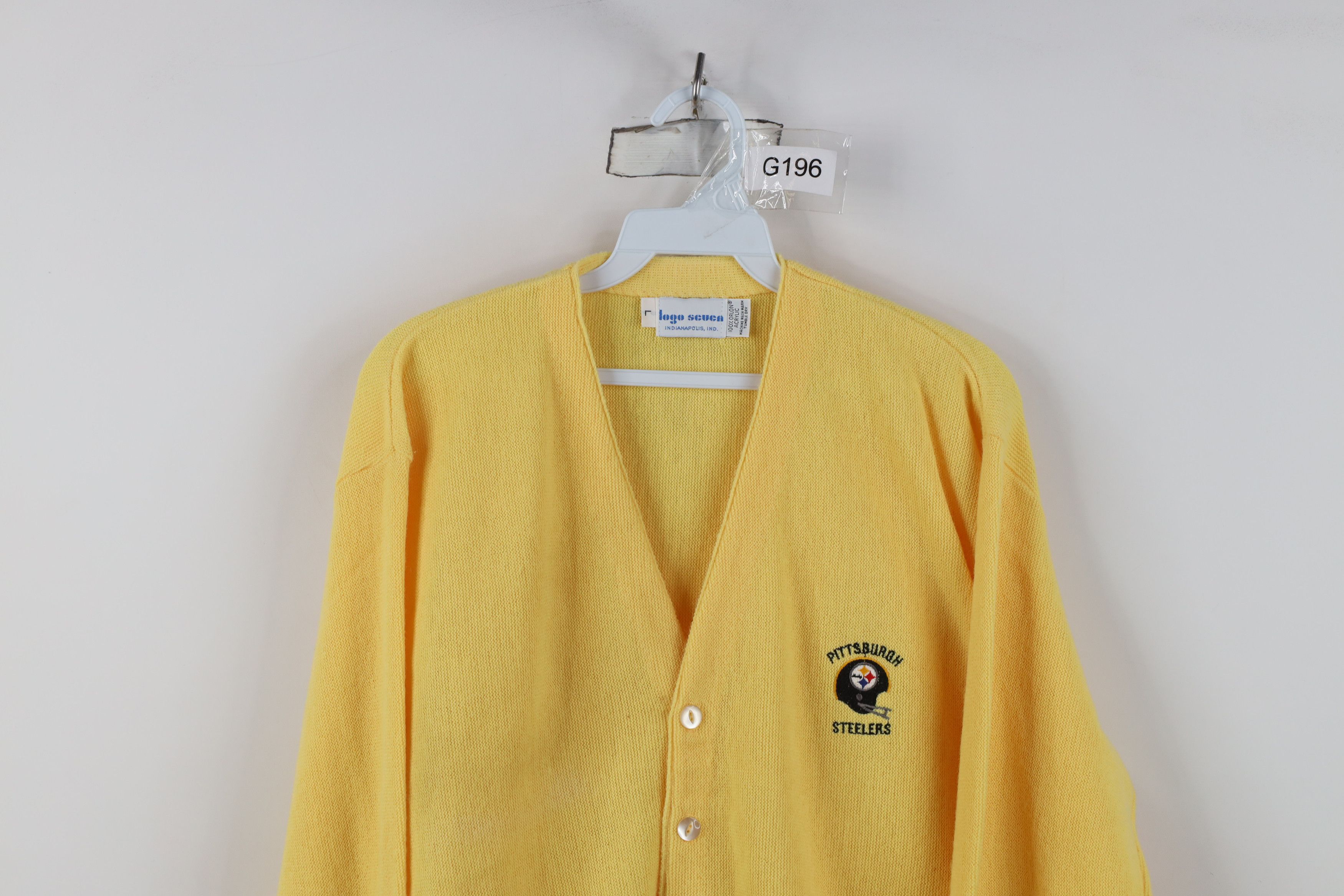 Vintage Vintage 70s Steelers Football Knit Cardigan Sweater USA Size US L / EU 52-54 / 3 - 2 Thumbnail