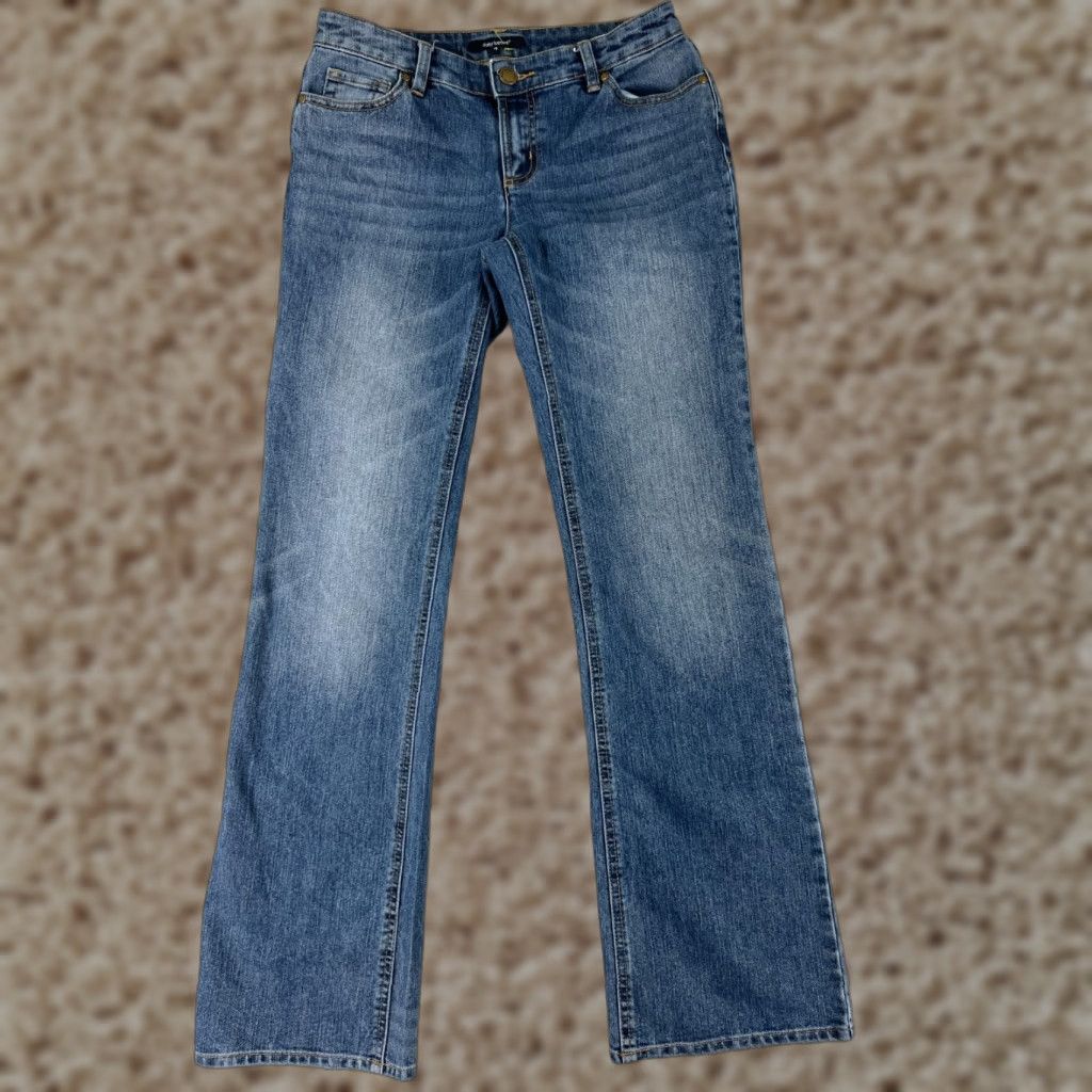 Denime Daisy Fuentes Jeans Womens Bootcut Denim Blue 26x31 Low Rise 4 Cotton 5-Pocket Design Regular Stretch Size 27" / US 4 / IT 40 - 1 Thumbnail