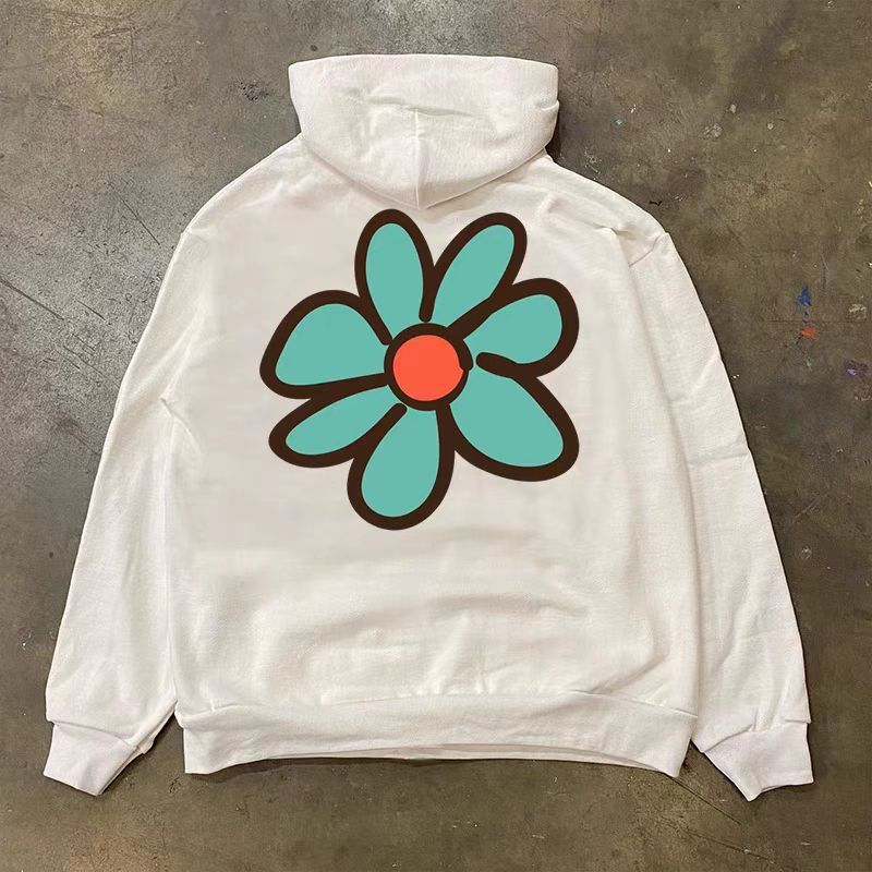 Japanese Brand × Vintage White washed retro floral print hoodie y2k Size US L / EU 52-54 / 3 - 1 Thumbnail