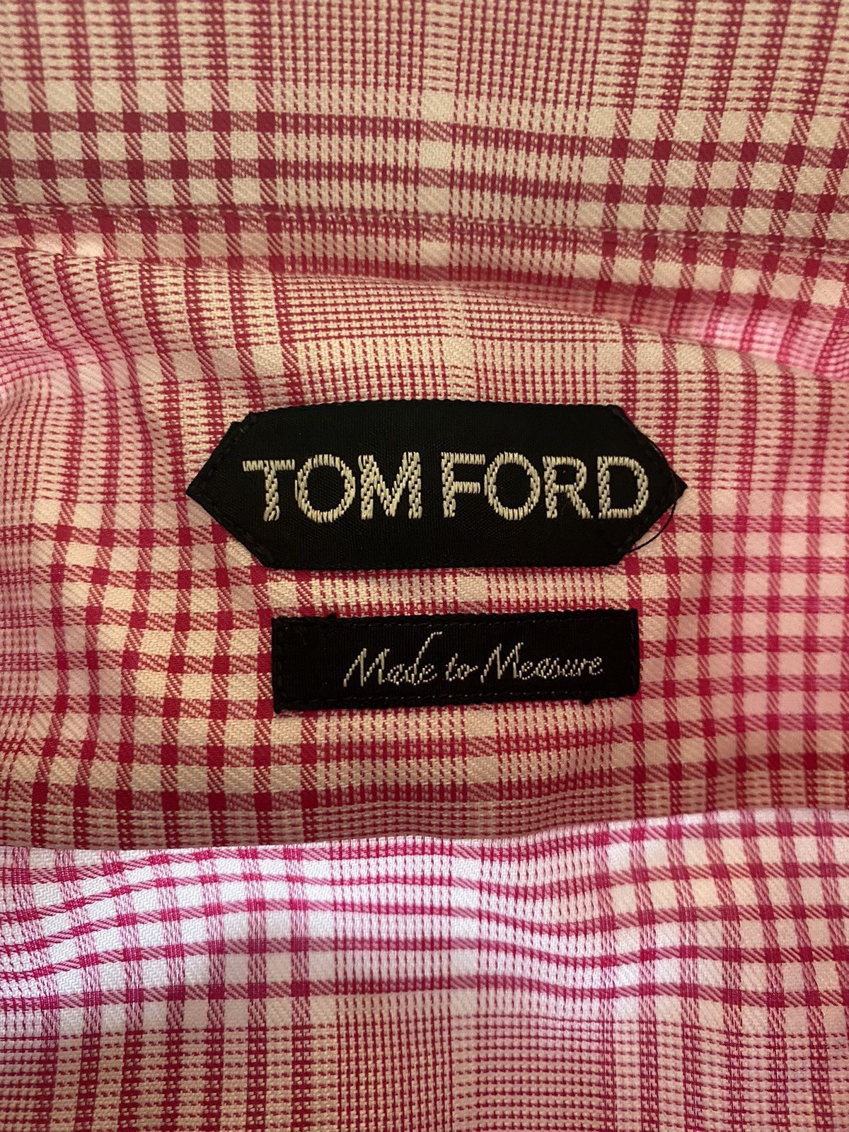 Tom Ford Tom Ford peppermint pink glen check shirt 17 43e NEW Size US L / EU 52-54 / 3 - 2 Thumbnail