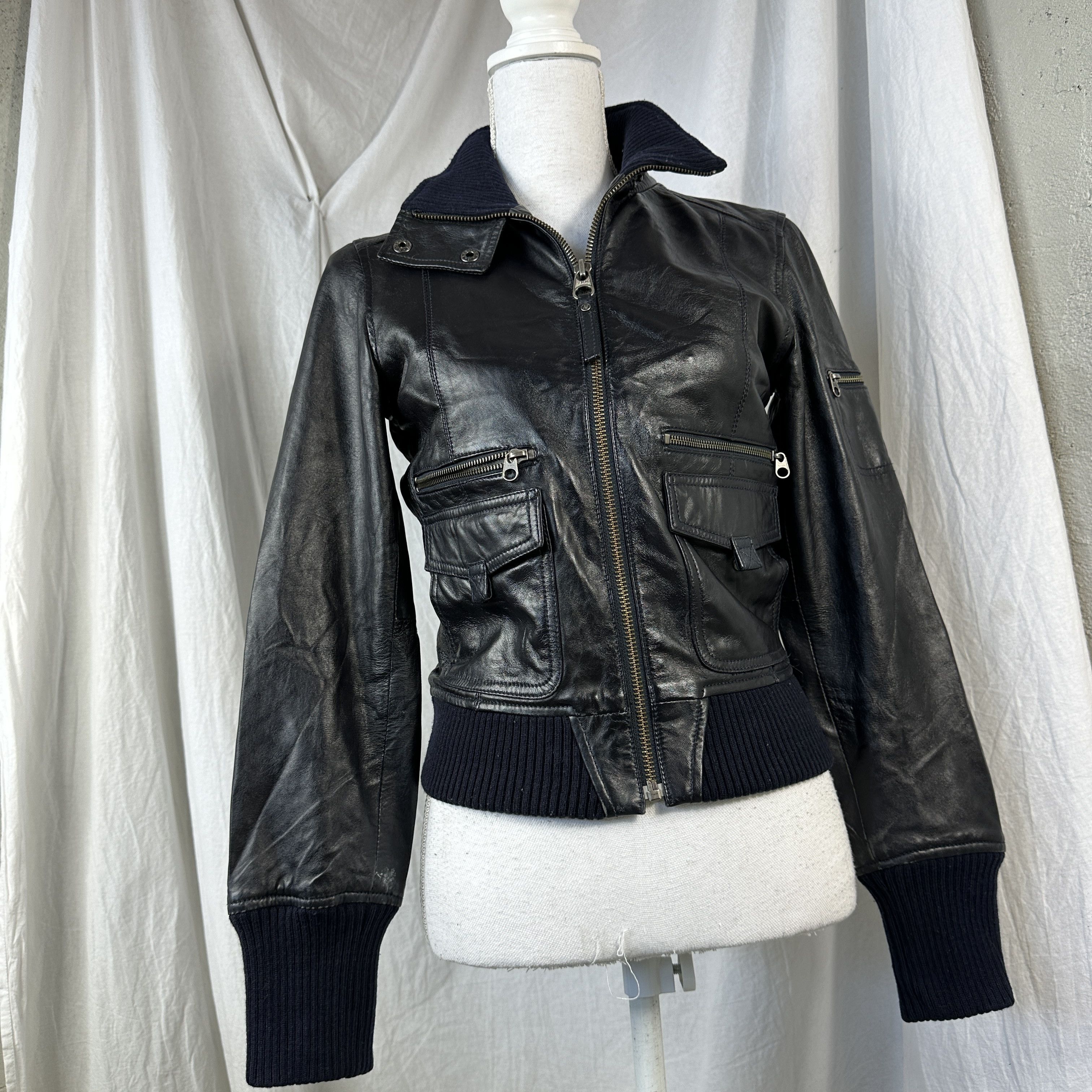 Vintage Vintage Biker Leather Jacket Size US S / EU 44-46 / 1 - 5 Thumbnail