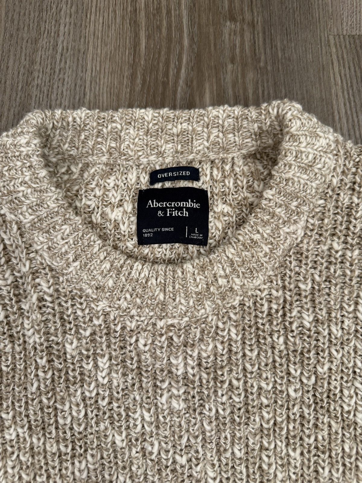 Abercrombie & Fitch Abercrombie & Fitch Sweater Beige Size US L / EU 52-54 / 3 - 2 Thumbnail