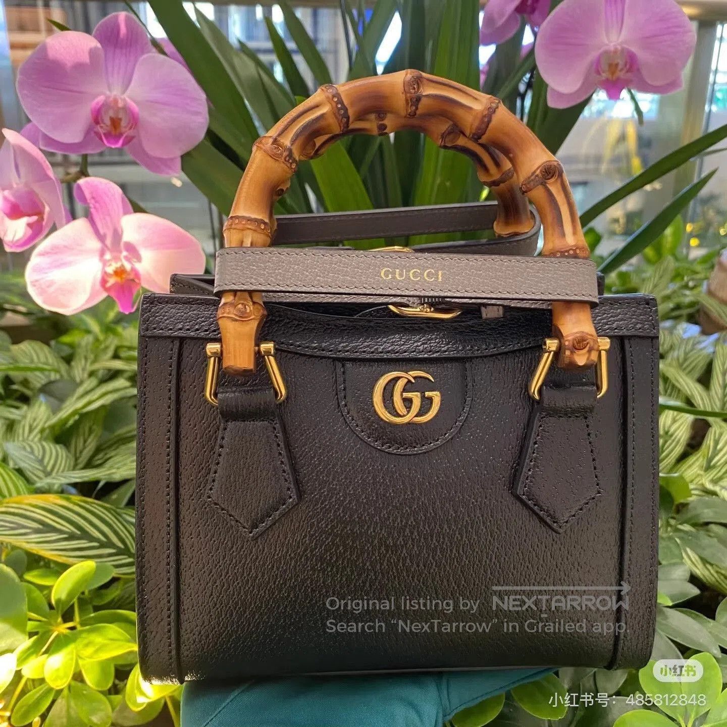 Gucci Gucci Diana Black Leather Bamboo Mini Tote. Size ONE SIZE - 7 Thumbnail