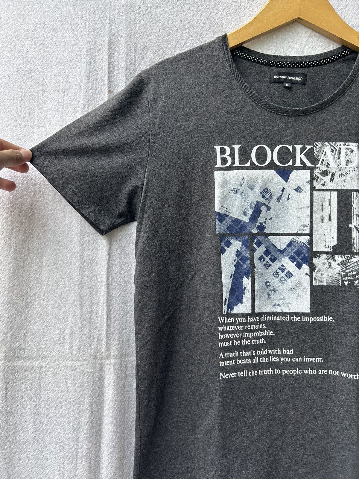 semanticdesign Semantic Design Blockade Photos Poem Tees Shirt Size US M / EU 48-50 / 2 - 4 Thumbnail