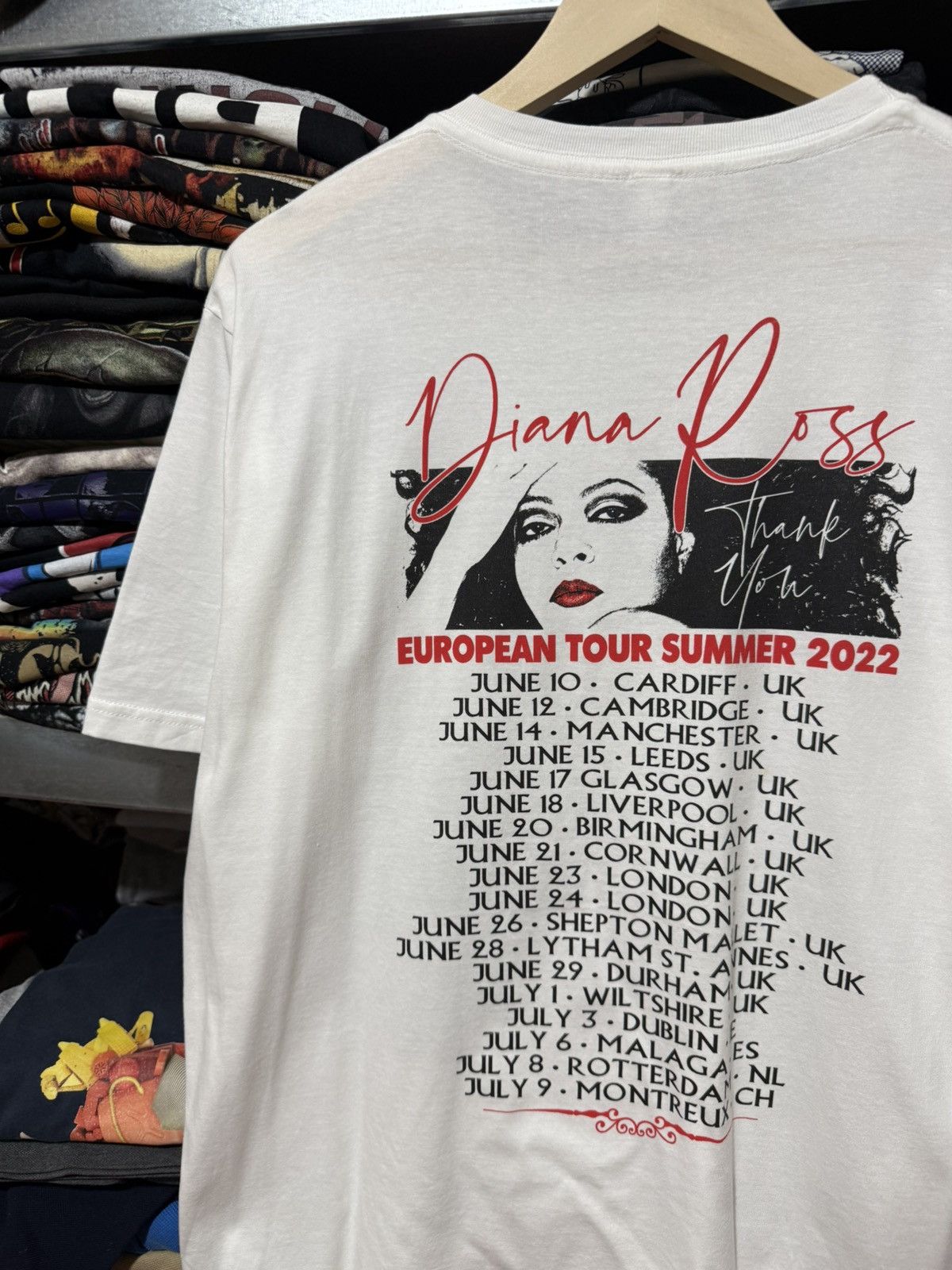 Band Tees Diana Ross Thank You European Tour 2022 T-Shirt Y2K Hype Size US L / EU 52-54 / 3 - 3 Thumbnail