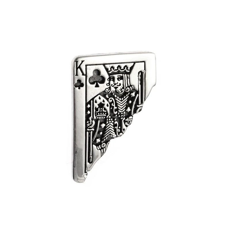 Jewelry × Vintage Creative Playing Card King Poker K Label Copper Earrings Size ONE SIZE - 5 Thumbnail