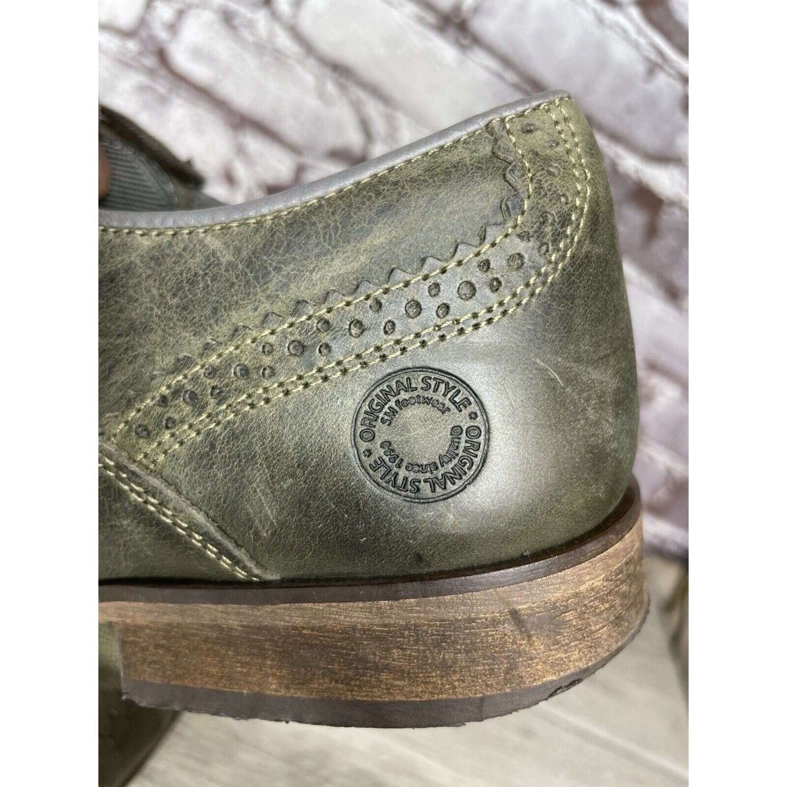Steve Madden Steve Madden Iggy Green Leather Handcrafted Wingtip Oxfords Size US 10 / EU 43 - 20 Thumbnail