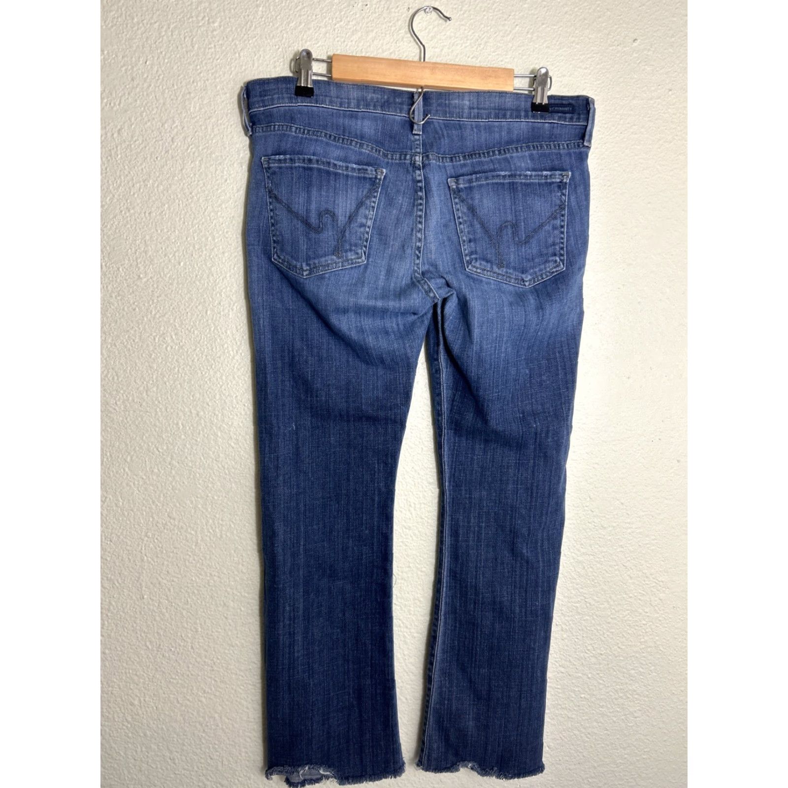 Citizens Of Humanity Citizens of Humanity Jeans Womens 32 Medium Wash Blue Flare Raw Hem 34x27 Womens Size 24" / US 00 / IT 34 - 7 Thumbnail