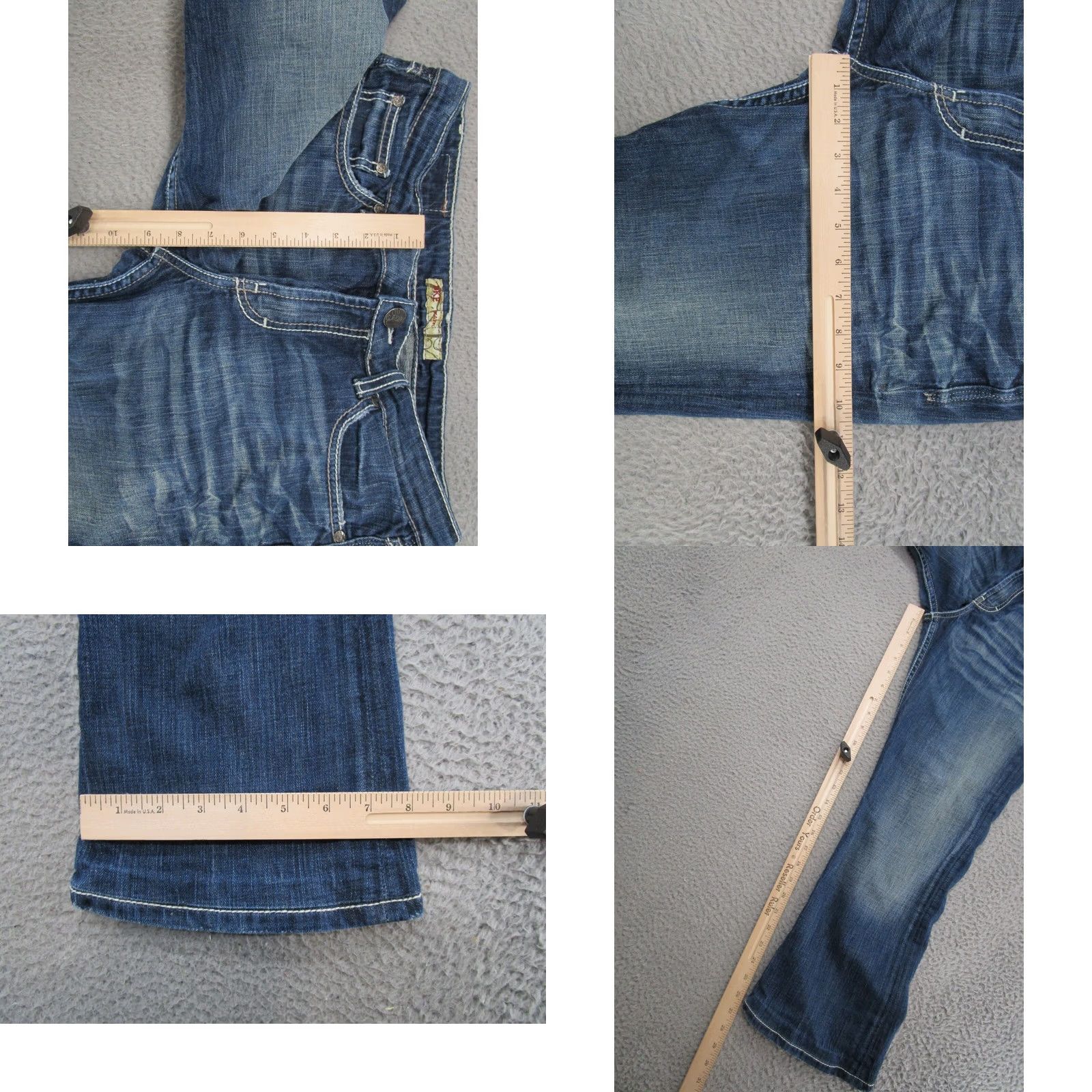 Vintage Buckle BKE Jeans Bootcut 31 Womens Blue Stretch Denim Flap Pocket Y2K Read Tag Size 31x31.5 Size 24" / US 00 / IT 34 - 8 Thumbnail