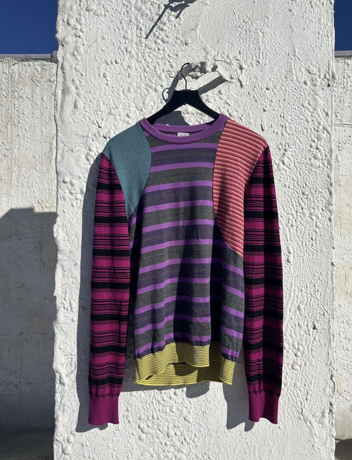 Loewe Multi colors stripes crewneck sweater Size US M / EU 48-50 / 2 - 1 Thumbnail