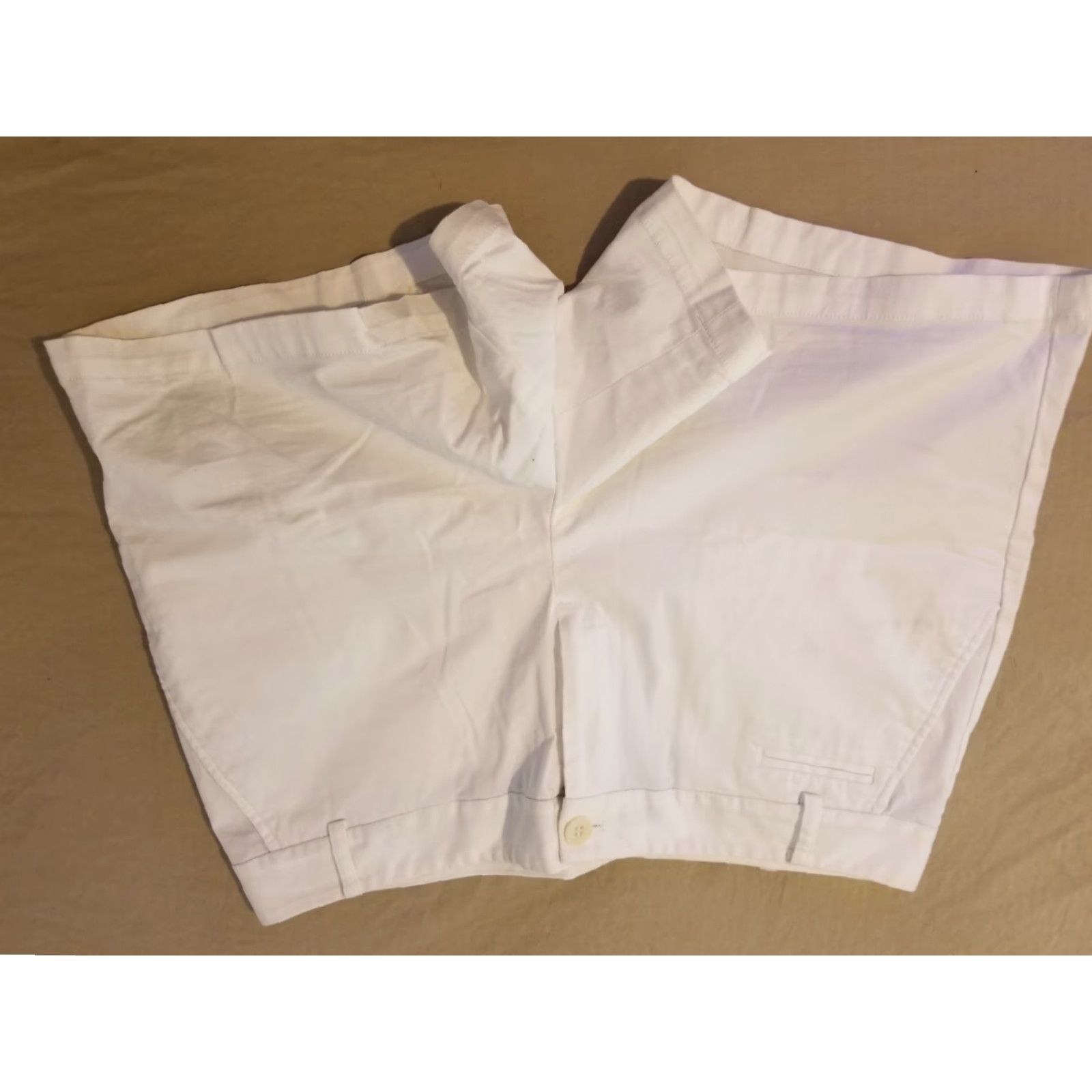 Talbots Talbots Shorts 12P Petite Khaki Chino Womens Casual Linen Cotton Flat Front Beige 12P Petite Slash Pocket Size 34" / US 12 / IT 48 - 2 Thumbnail