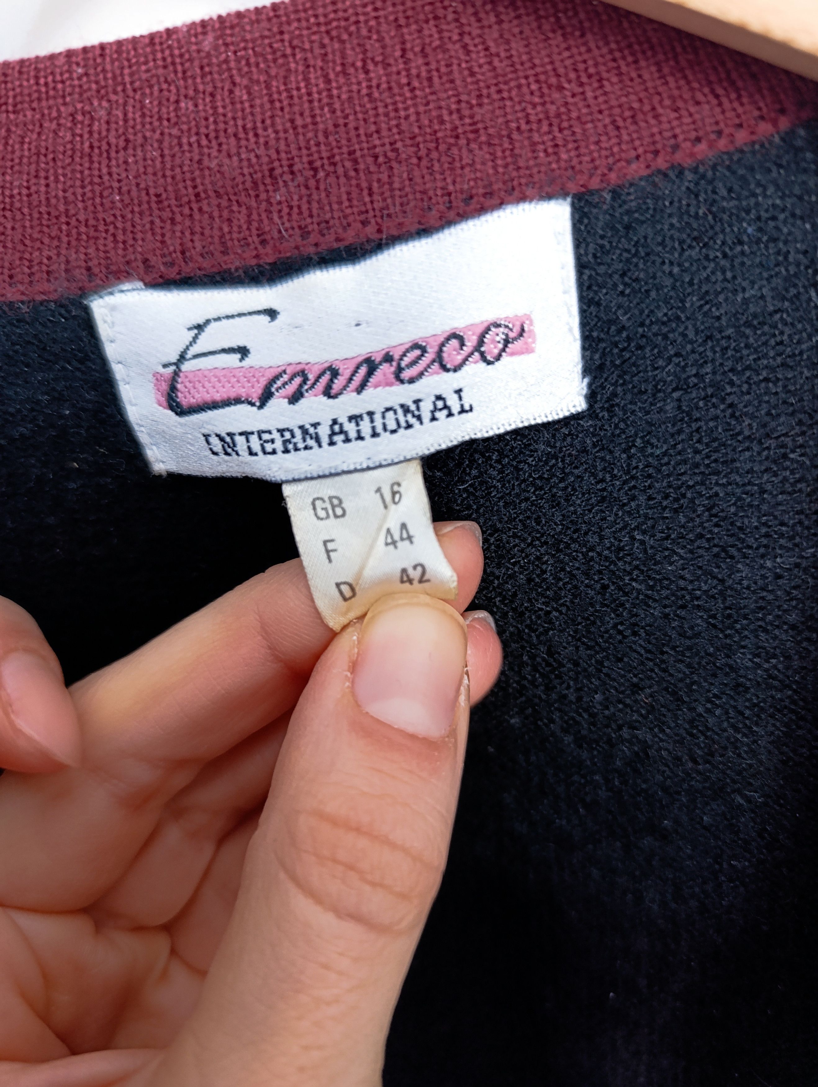 Other Long black cardigan vintage Emreco wool Size XL / US 12-14 / IT 48-50 - 7 Thumbnail