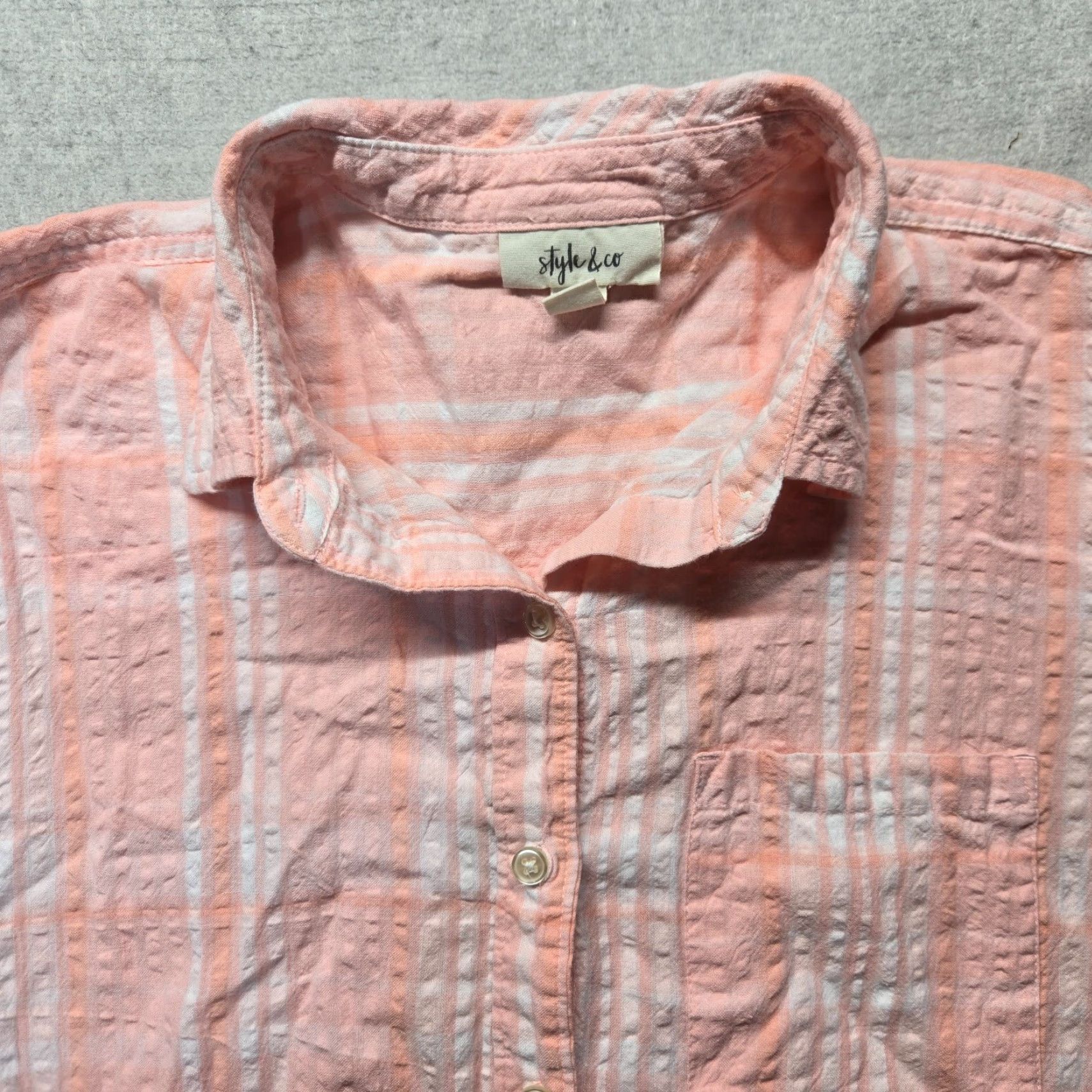 Style & Co Style & Co Shirt Pink Long Sleeve Button-Up Adult Women's S Small Size S / US 4 / IT 40 - 2 Thumbnail