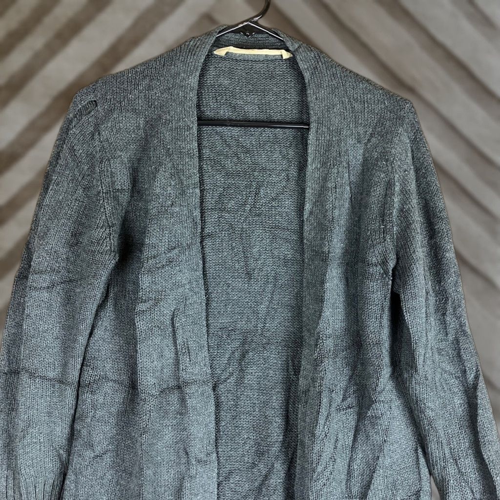 Athleta Athleta Cardigan Womens S Charcoal 100% Merino Wool Open Front Duster Size S / US 4 / IT 40 - 1 Thumbnail