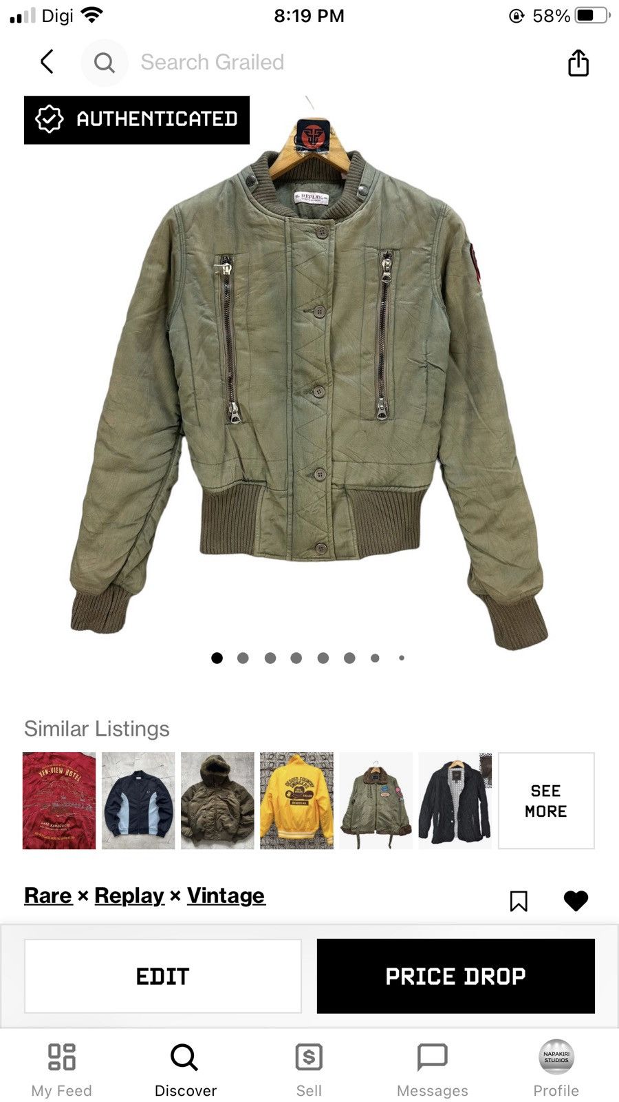 Replay REPLAY PARACHUTE BOMBER JACKET #7553-152 Size S / US 4 / IT 40 - 18 Thumbnail