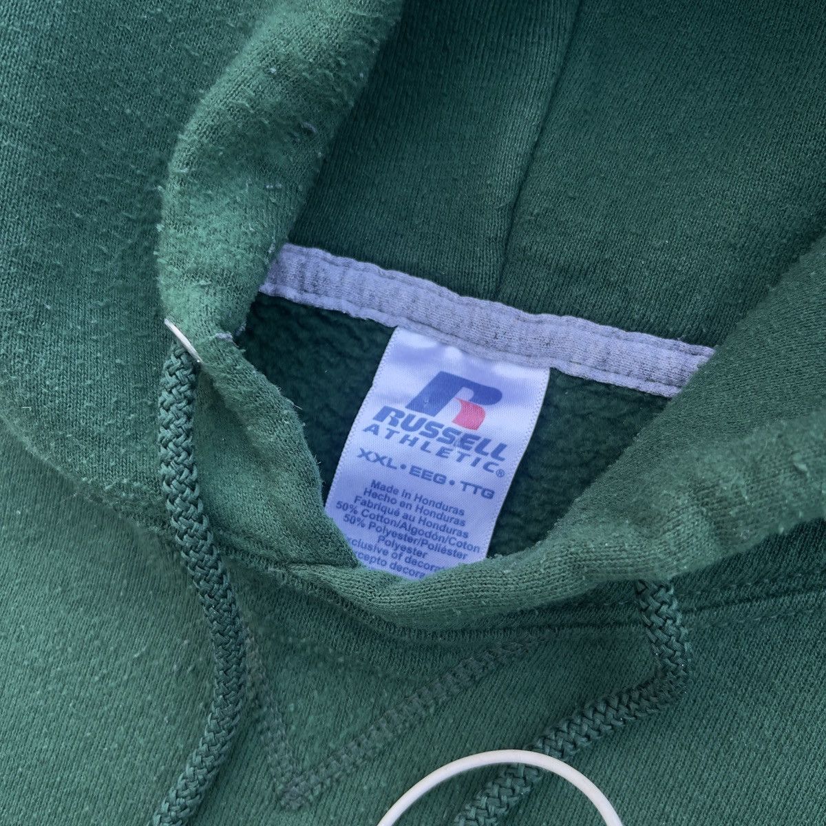 Russell Athletic × Vintage Vintage Y2K RUSSELL ATHLETIC Forrest Green Hoodie Size US XXL / EU 58 / 5 - 5 Thumbnail