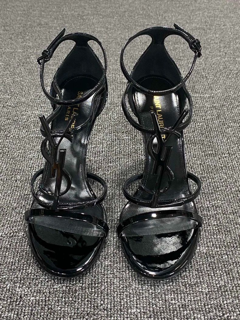 Saint Laurent Paris Saint Laurent Paris Black YSL metal logo heels 2505-Nextarr Size US 6.5 / IT 36.5 - 4 Thumbnail
