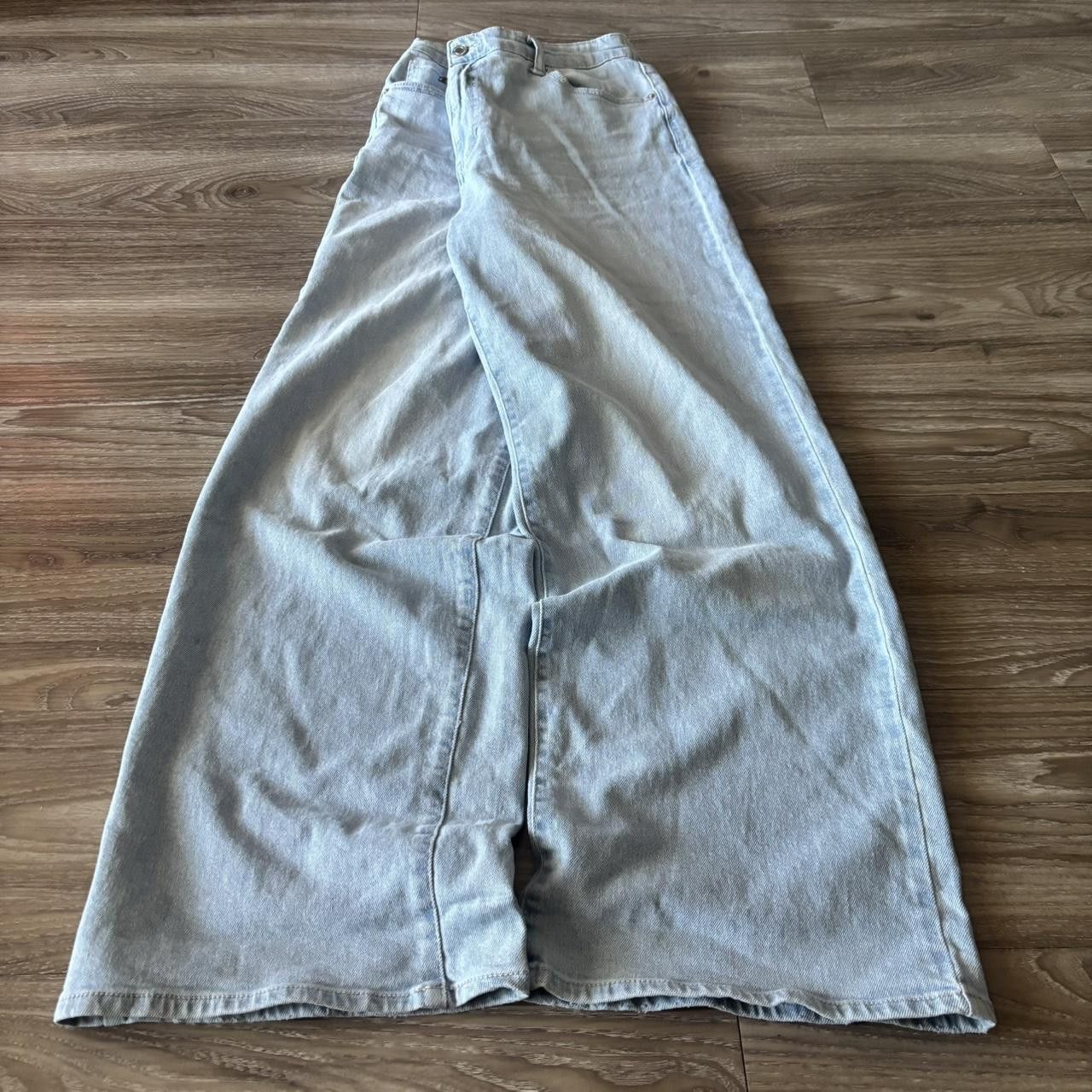 Japanese Brand Crazy Vintage Y2K/2000s Baggy Light Wash Skater Wide Leg Denim Jeans! 34x32 Size US 34 / EU 50 - 3 Thumbnail