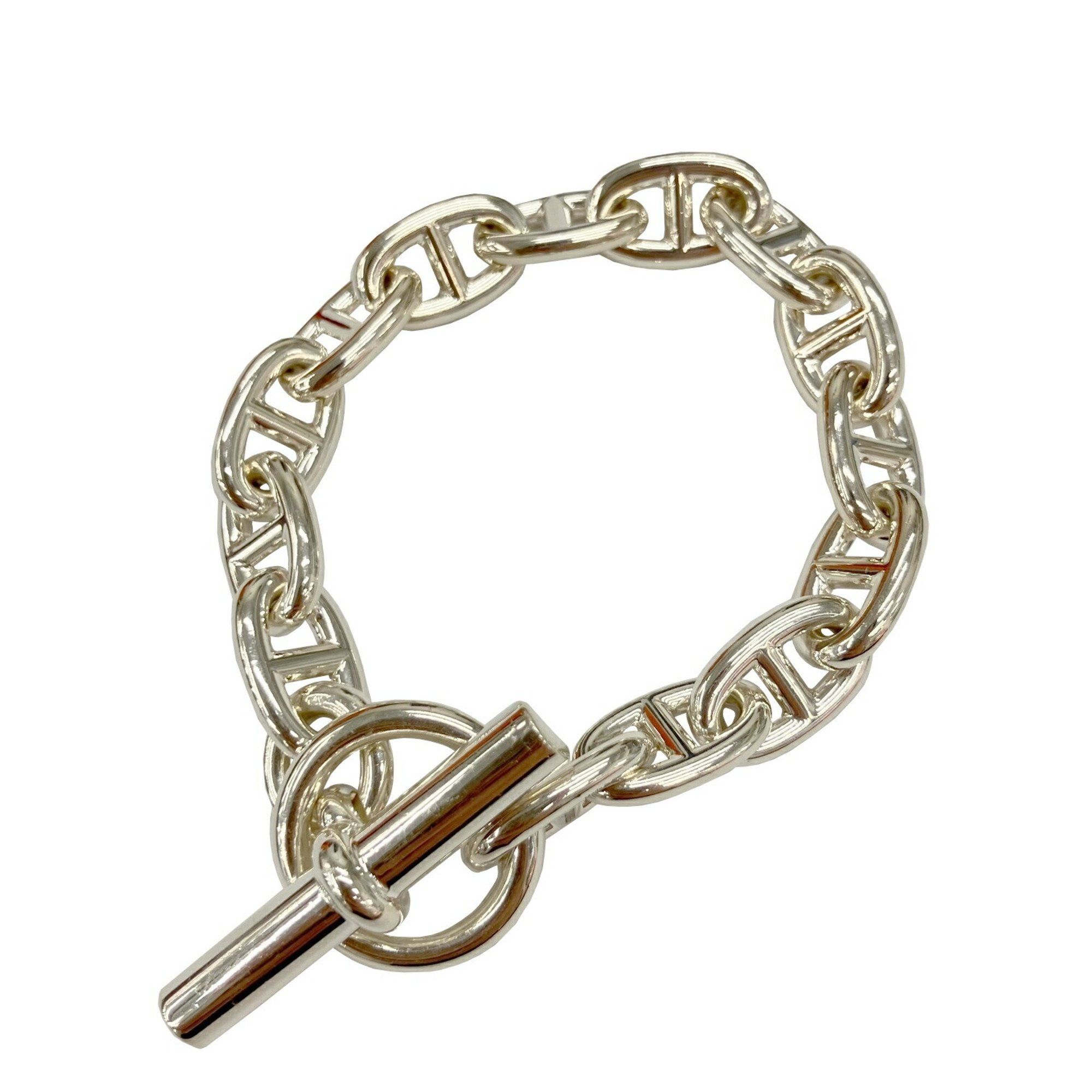 HERMES Chaine d'Ancre MM Bracelet 14 Links SV925 Silver Women's