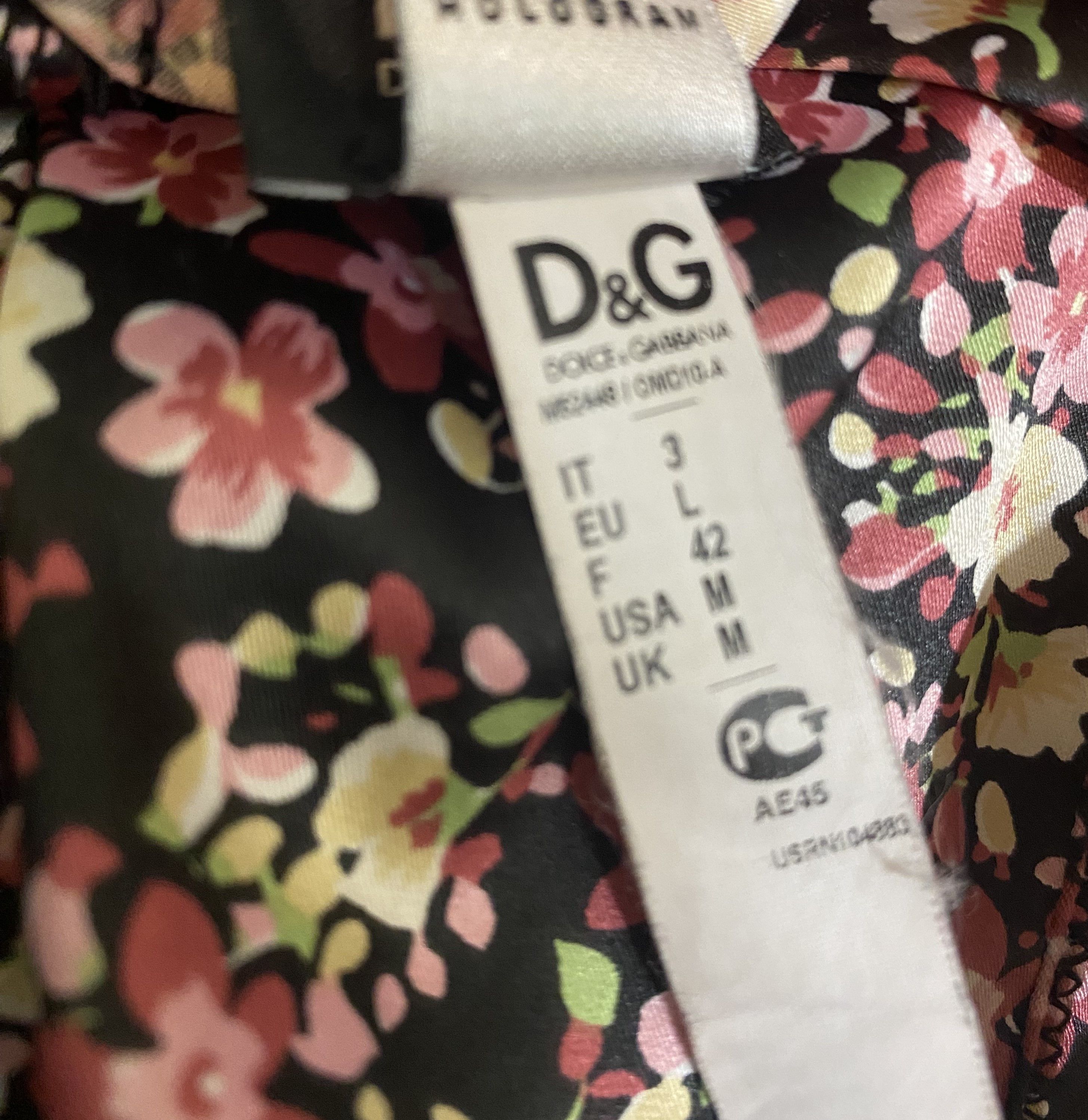 Dolce & Gabbana Vintage Dolce & Gabbana Floral D&G Lace Trim Babydoll Dress Size M / US 6-8 / IT 42-44 - 8 Thumbnail
