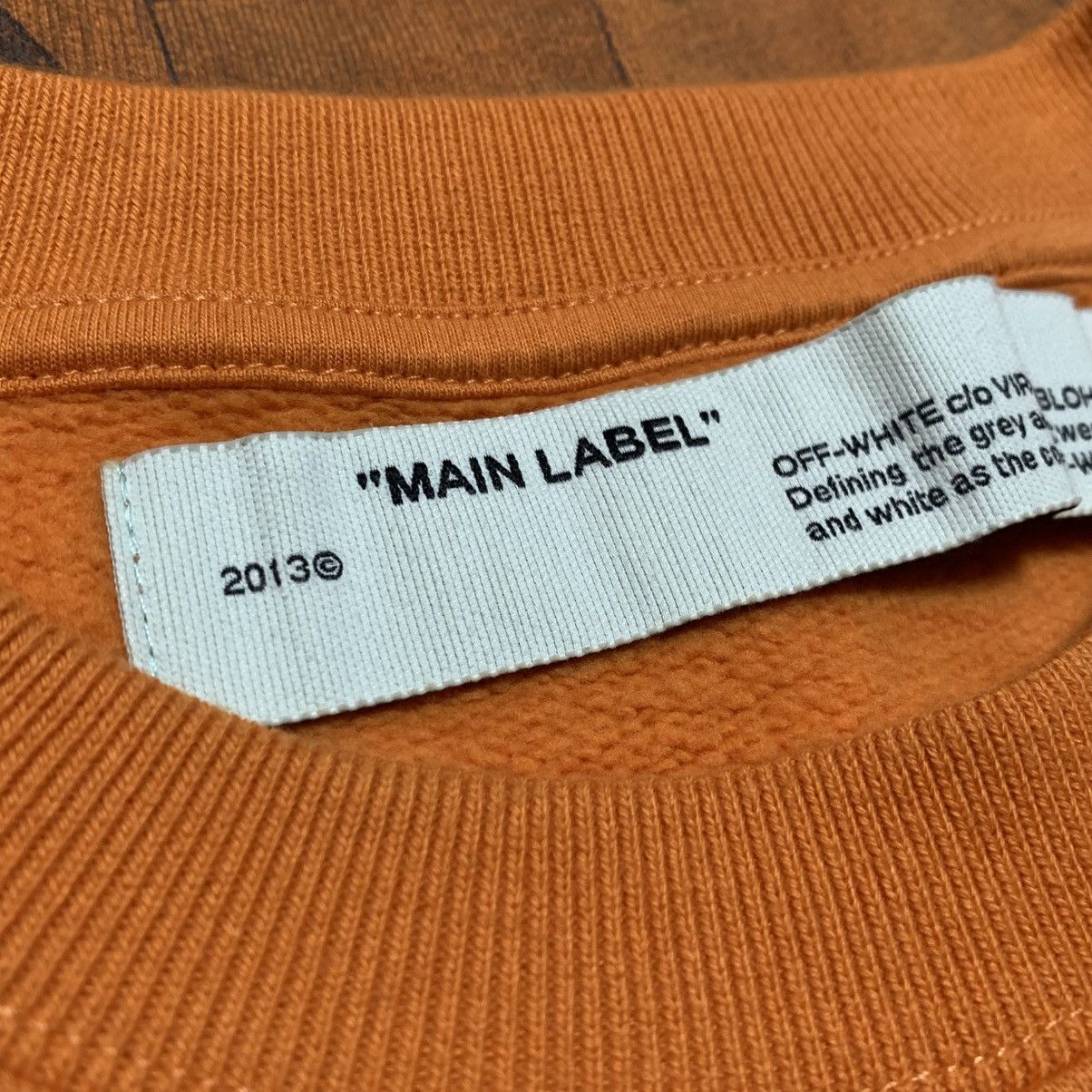 Off-White Off White Medium Arrows Graphic Orange Sweatshirt Crewneck Size US M / EU 48-50 / 2 - 5 Thumbnail