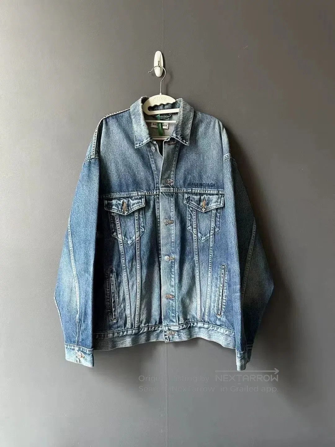 Balenciaga Balenciaga Logo Embroidered Denim Jacket. Size US M / EU 48-50 / 2 - 2 Thumbnail