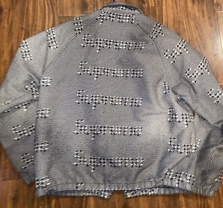 Supreme ***VERY RARE*** SUPREME HOUNDSTOOTH LOGO SNAP FRONT JACKET