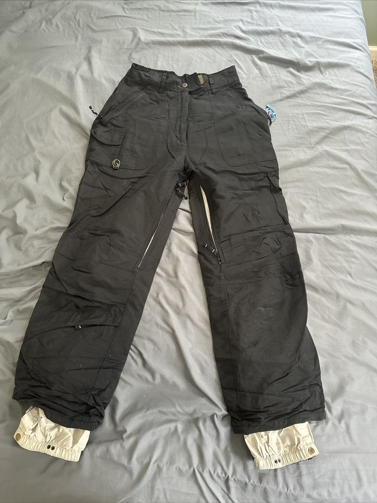 Designer × Vintage Powder Room 6 Pocket Vented Insulated Snow Pants Size 26" / US 2 / IT 38 - 1 Thumbnail