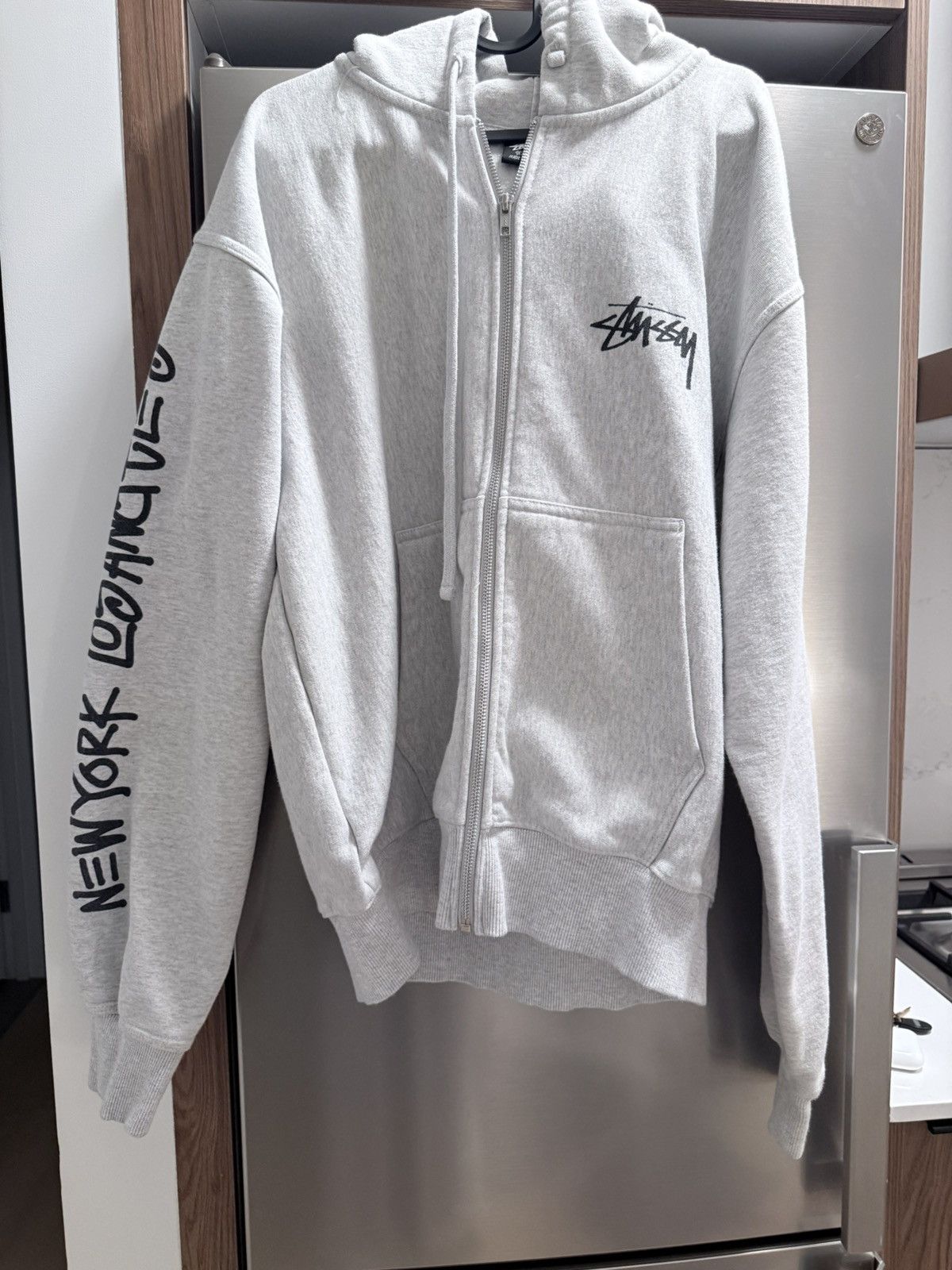 Stussy Grey Zipper Hoddie