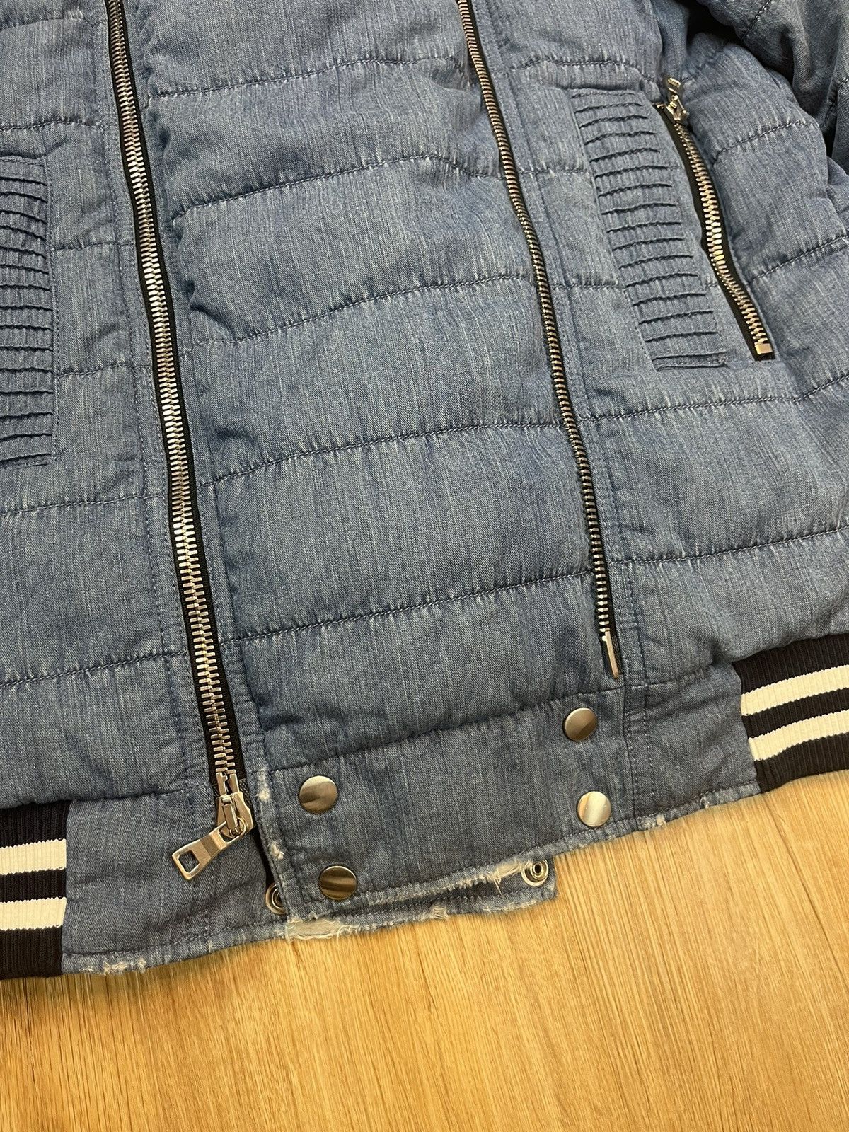 Balmain SAMPLE Balmain biker distressed Puffer jacket Size US M / EU 48-50 / 2 - 3 Thumbnail