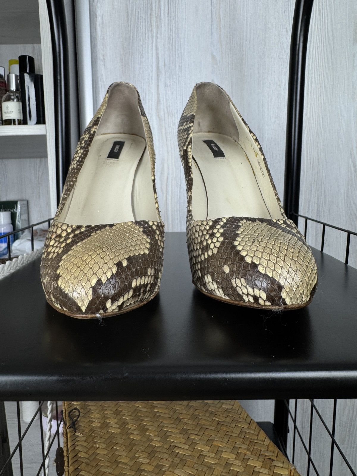 Bally BALLY Python Snake Skin Leather Pump Heels Shoes Size US 9.5 / IT 39.5 - 7 Thumbnail