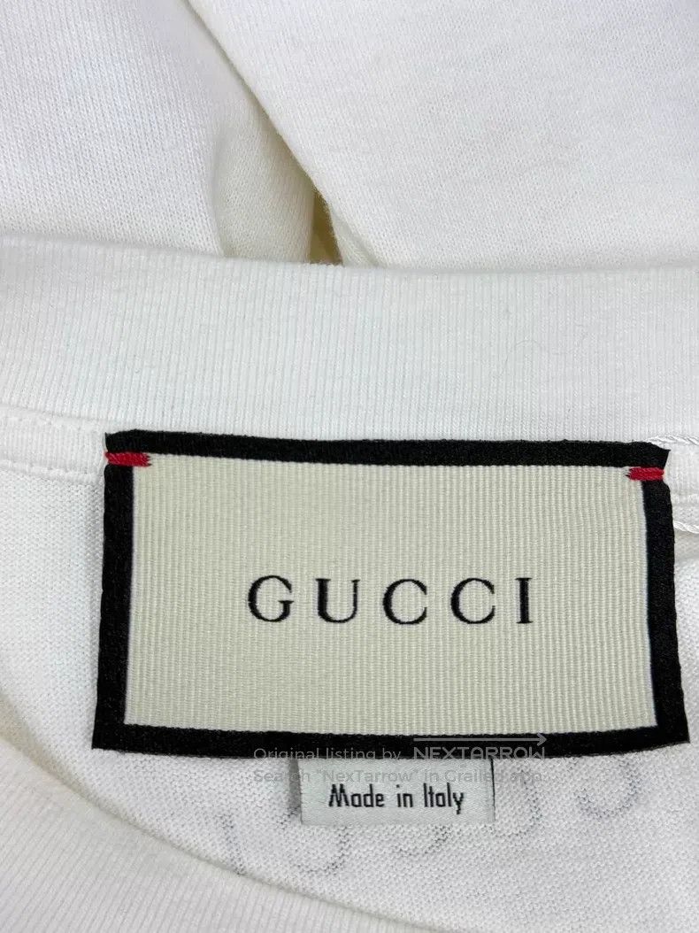 Gucci Gucci White apple sequin print short-sleeved T-shirt Size S / US 4 / IT 40 - 4 Thumbnail